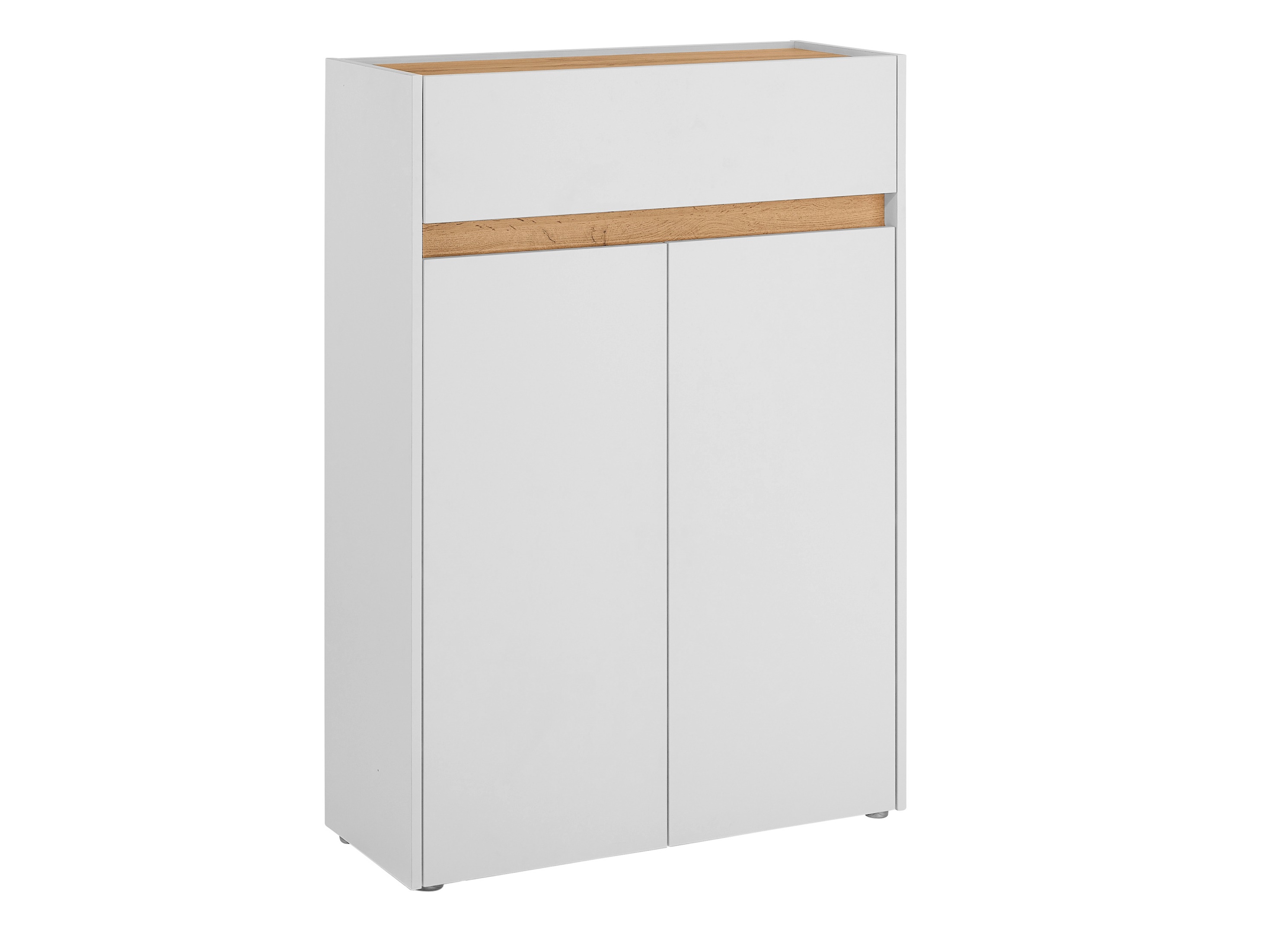 Schuhregal Elbsori 173 (Weiss + Wotan Eiche)