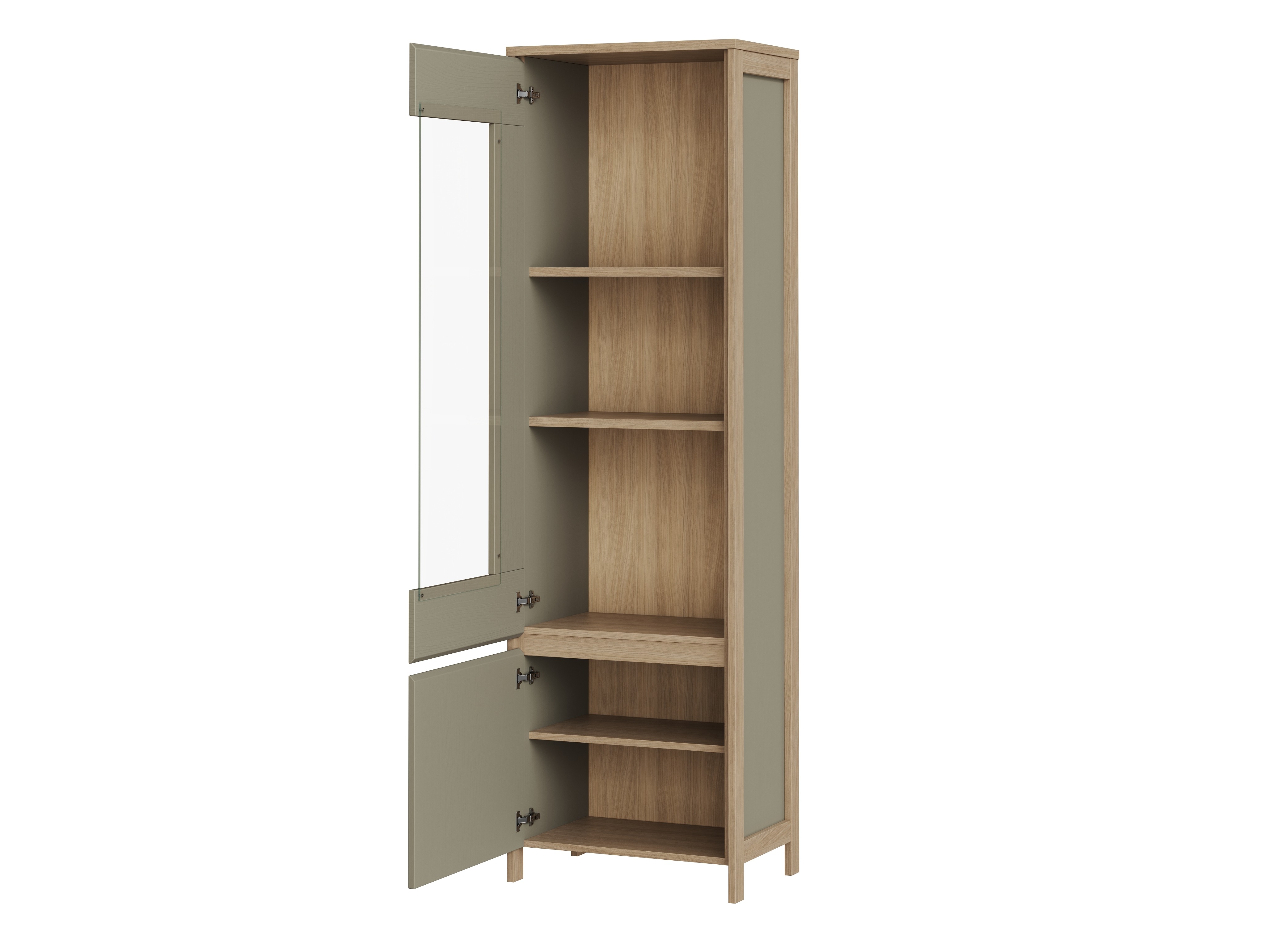 Wohnzimmer-Sets Fermaru 110 (Staubiges Grün + Eichenholzoptik)