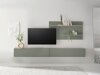 Wohnzimmer-Sets Elbsori 120 (Grün + Eichenholzoptik)