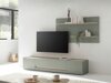Wohnzimmer-Sets Elbsori 124 (Grün + Eichenholzoptik)