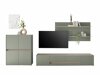 Wohnzimmer-Sets Elbsori 127 (Grün + Eichenholzoptik)