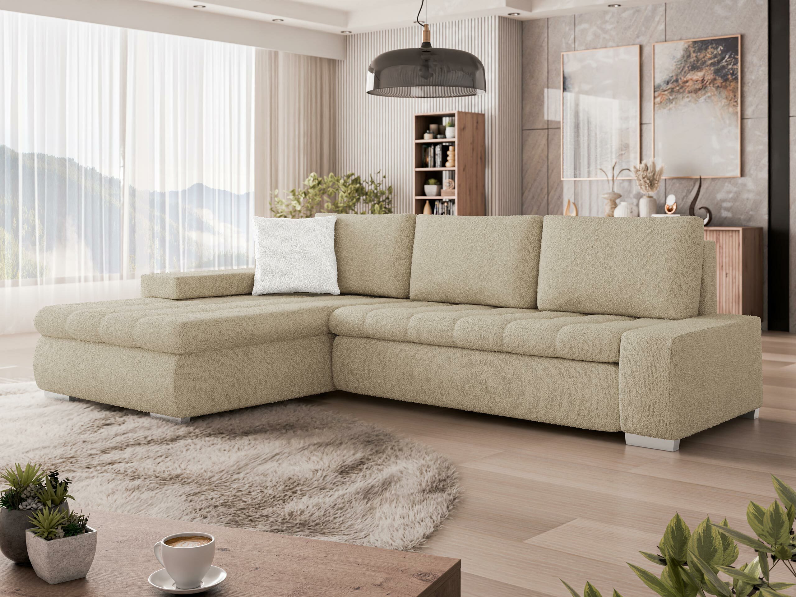 Ecksofa Comfivo Nitor IV (Boucle Baloo 2074 + Boucle Baloo 2073)
