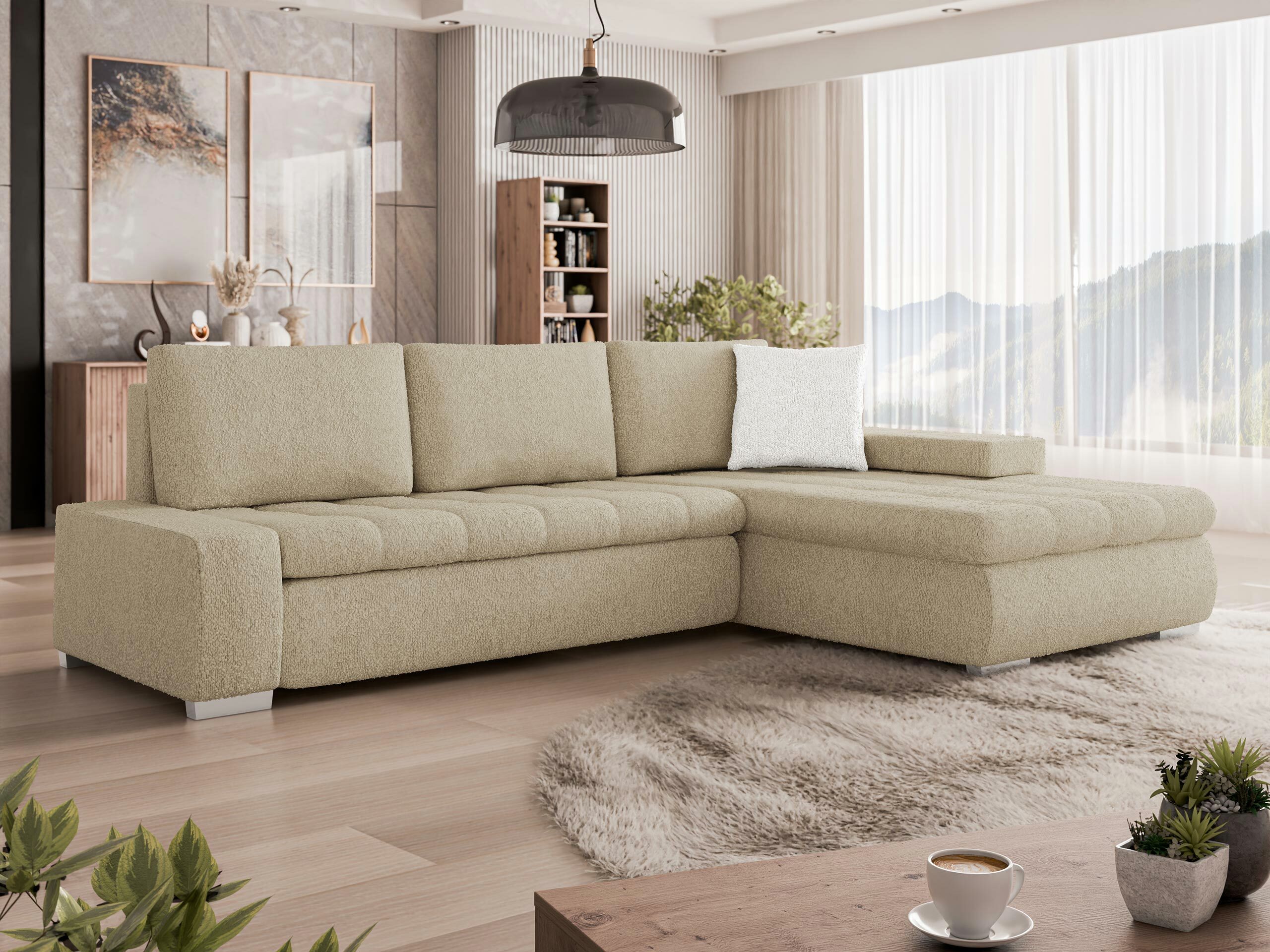 Ecksofa Comfivo Nitor IV (Boucle Baloo 2074 + Boucle Baloo 2073)