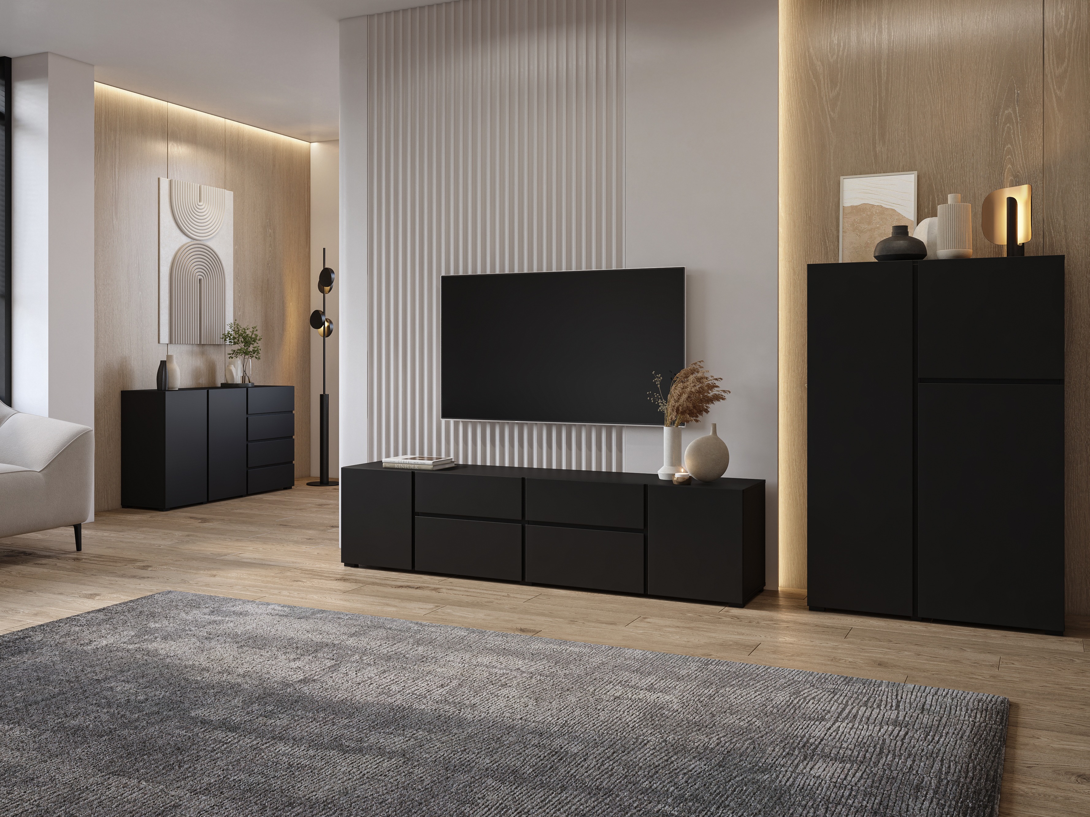 Kommode Elbleve 101 (Schwarz)