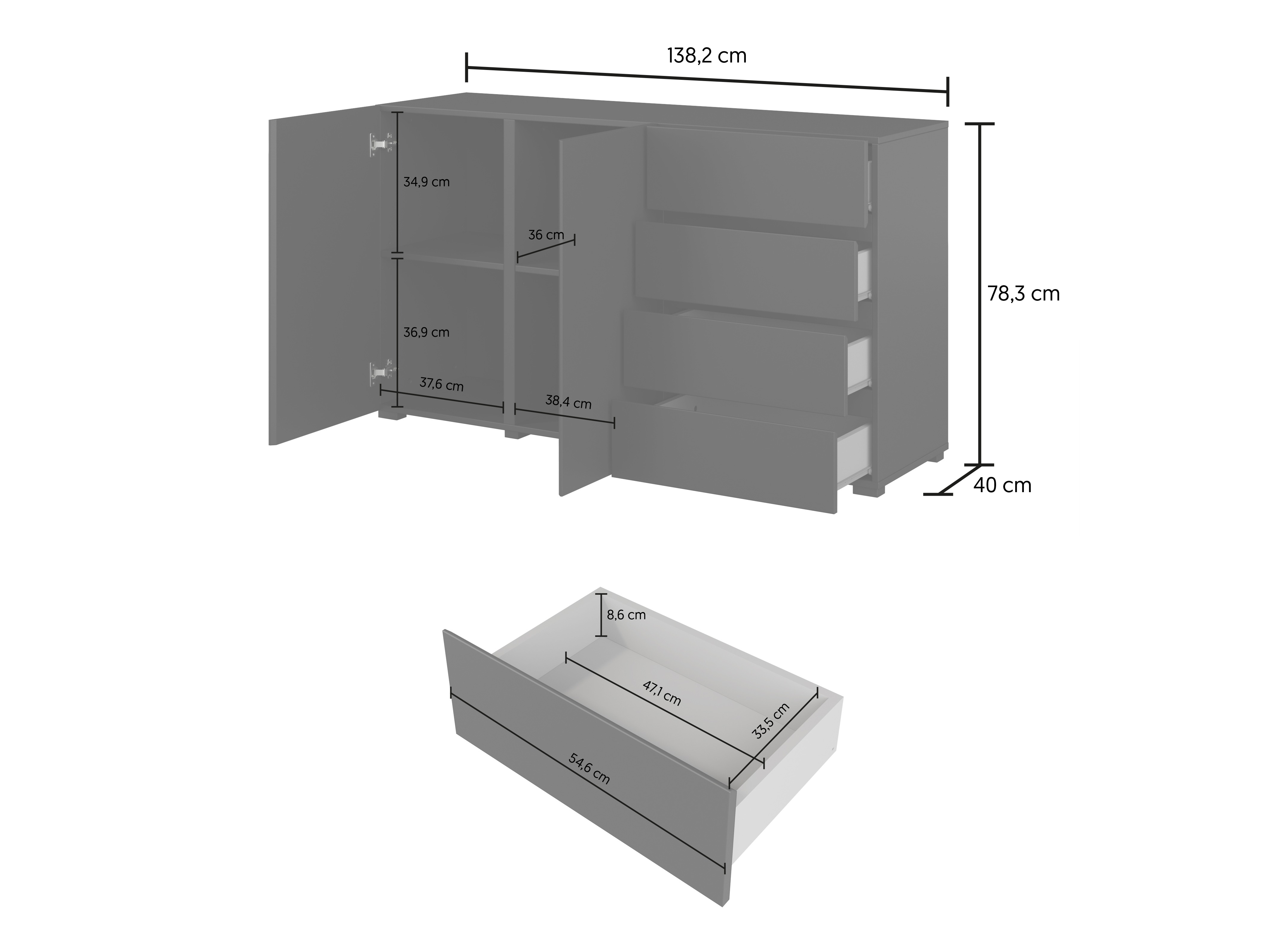 Kommoden Elbleve 101 (Weiss)