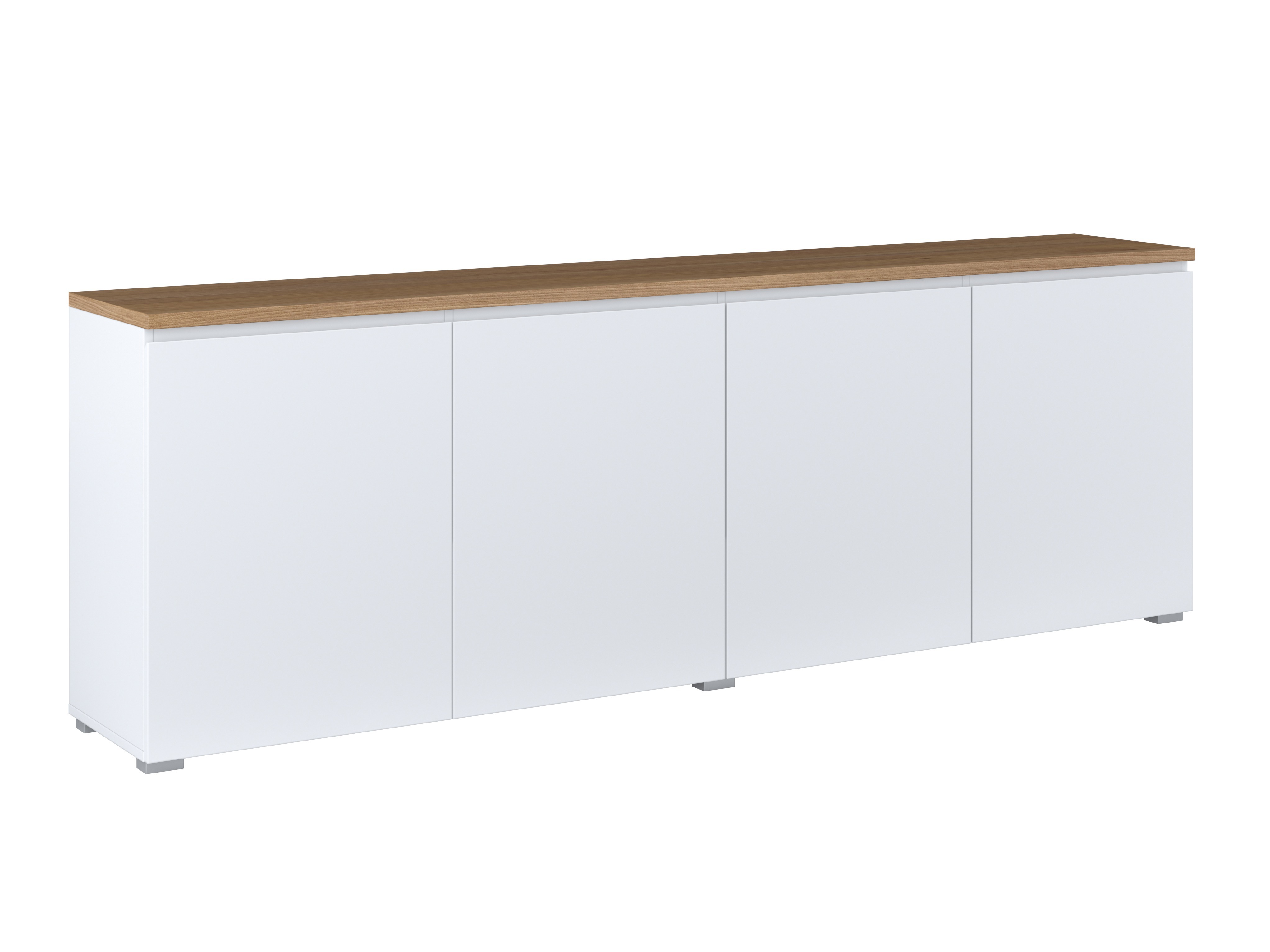 Sideboard Baletu 105 (Weiss + Eichenholzoptik)