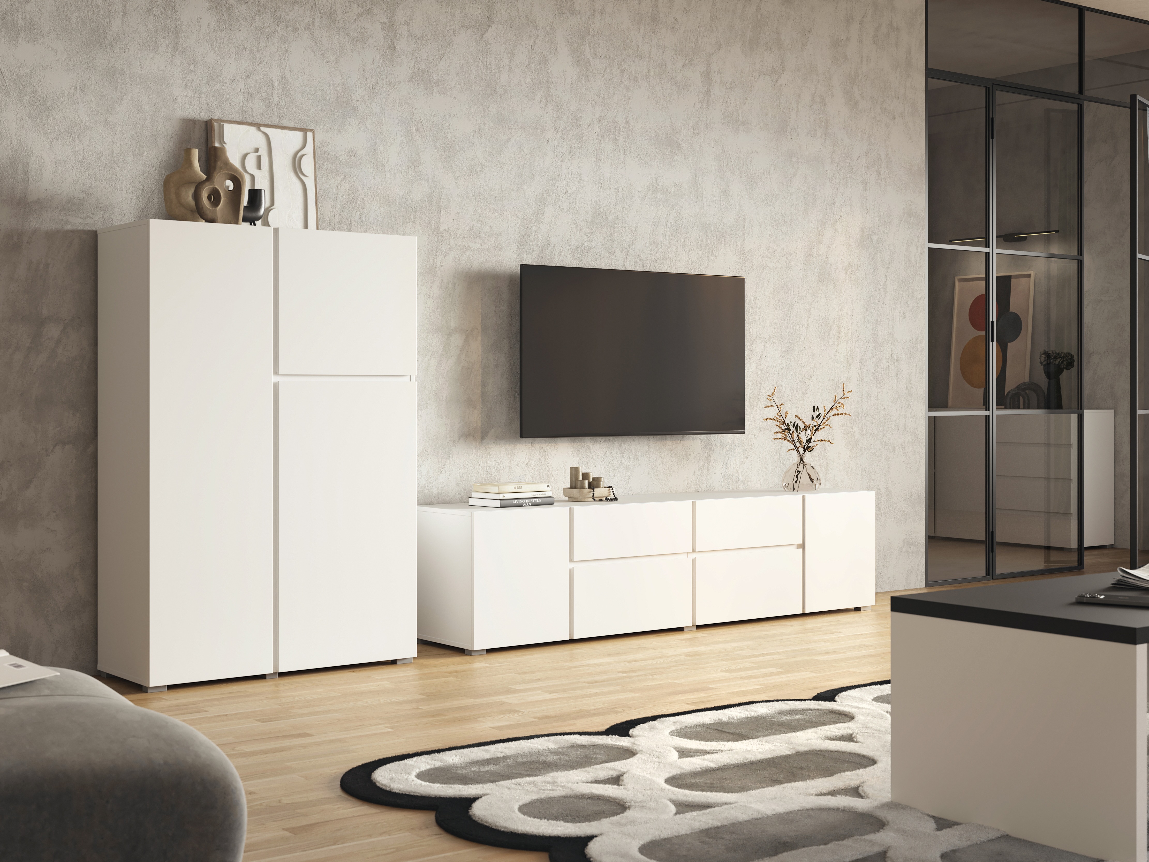 Wohnzimmer-Sets Elbleve 104 (Weiss)