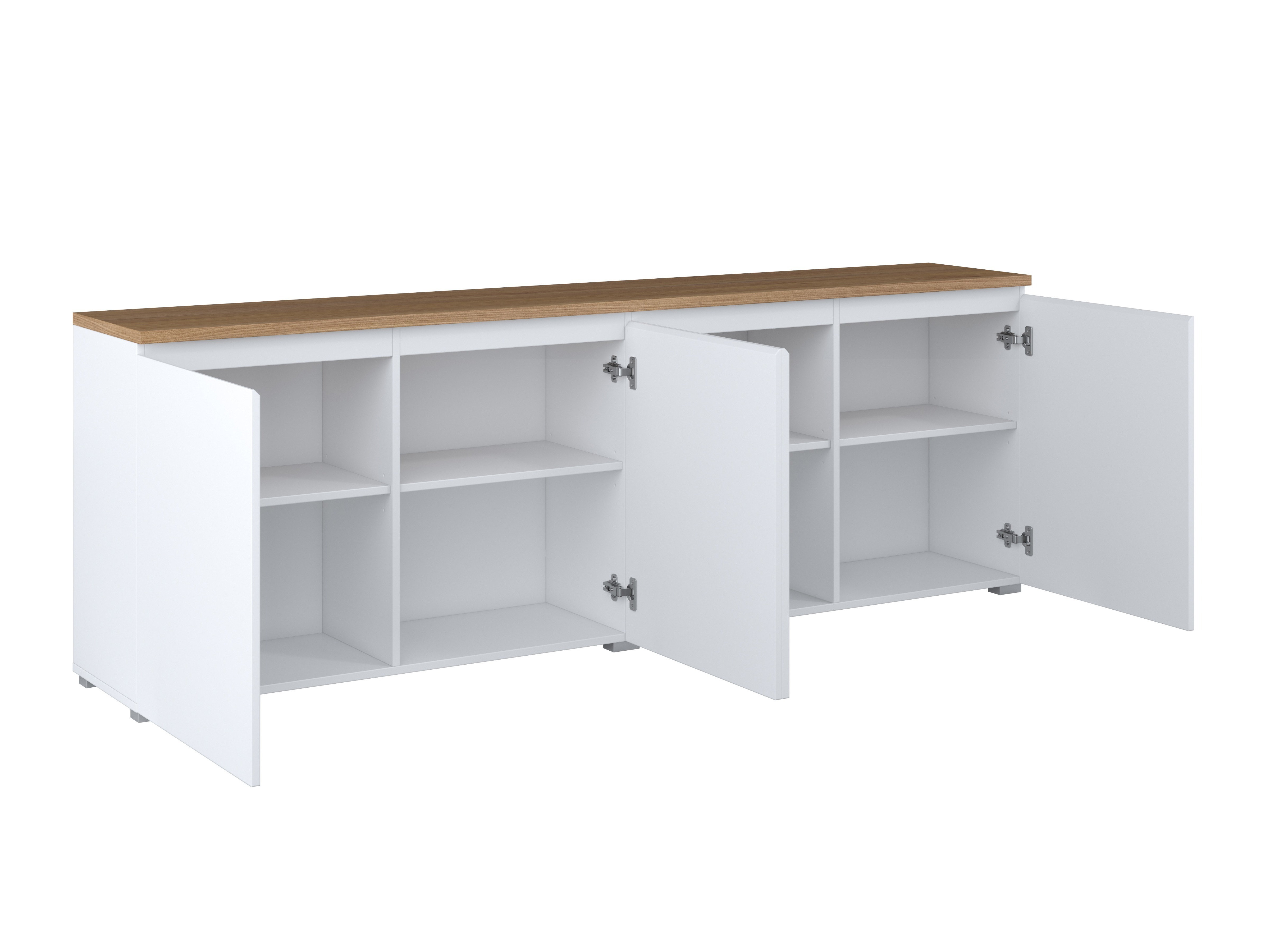 Sideboard Baletu 105 (Weiss + Eichenholzoptik)