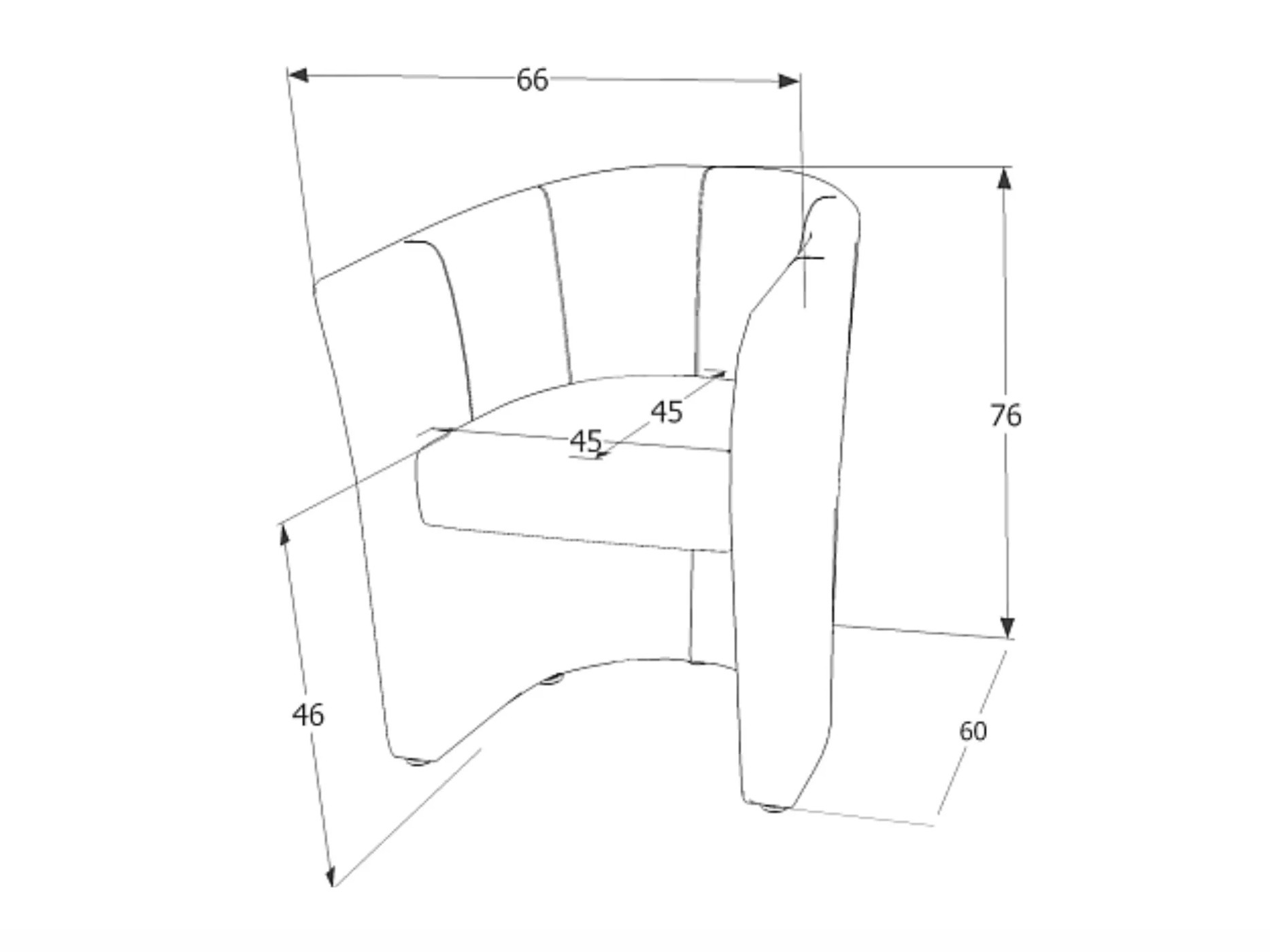Sessel Detroit 924 (Schwarz)