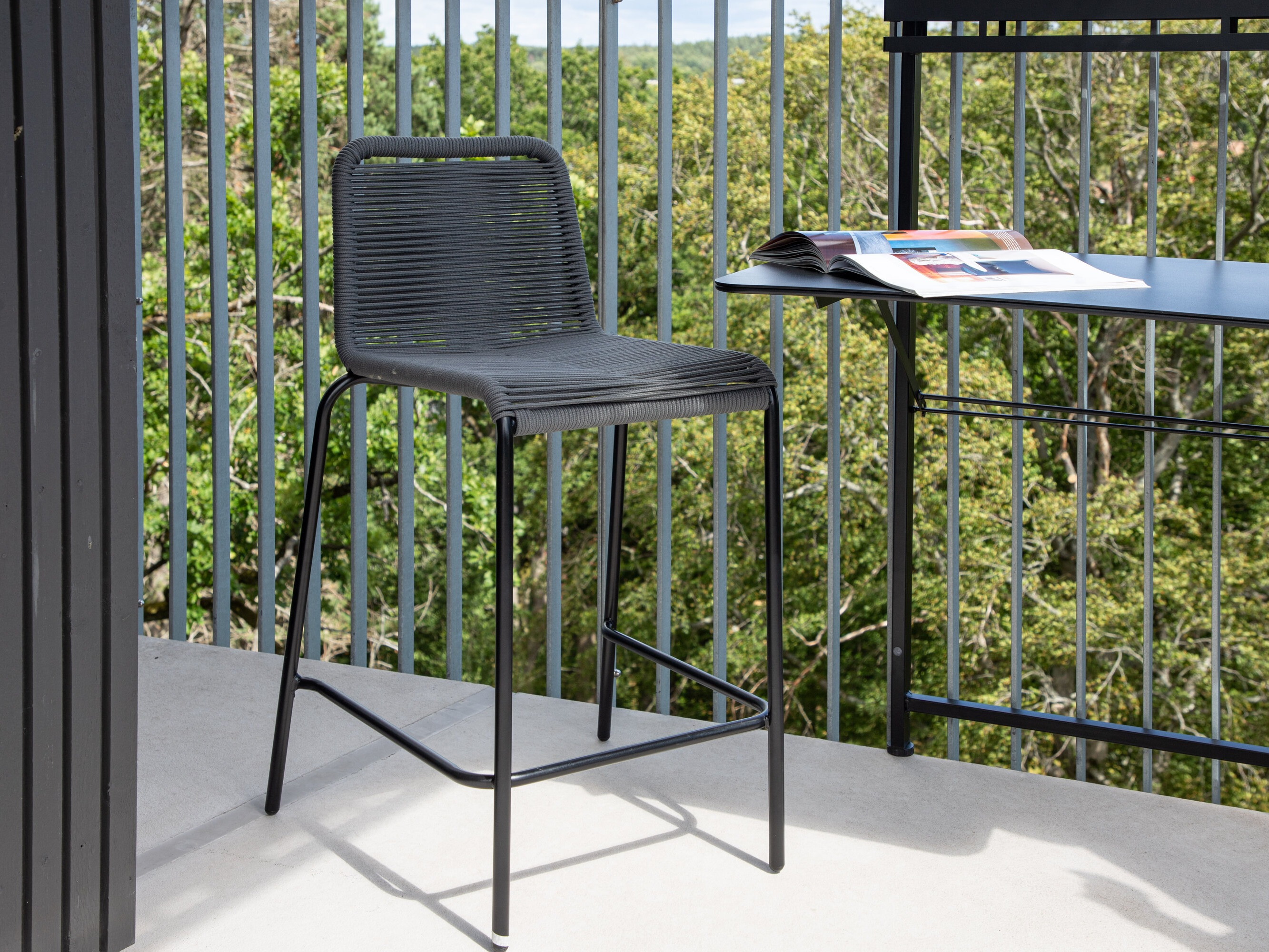 Garten-Barhocker Dallas 3398 (Dunkelgrau)