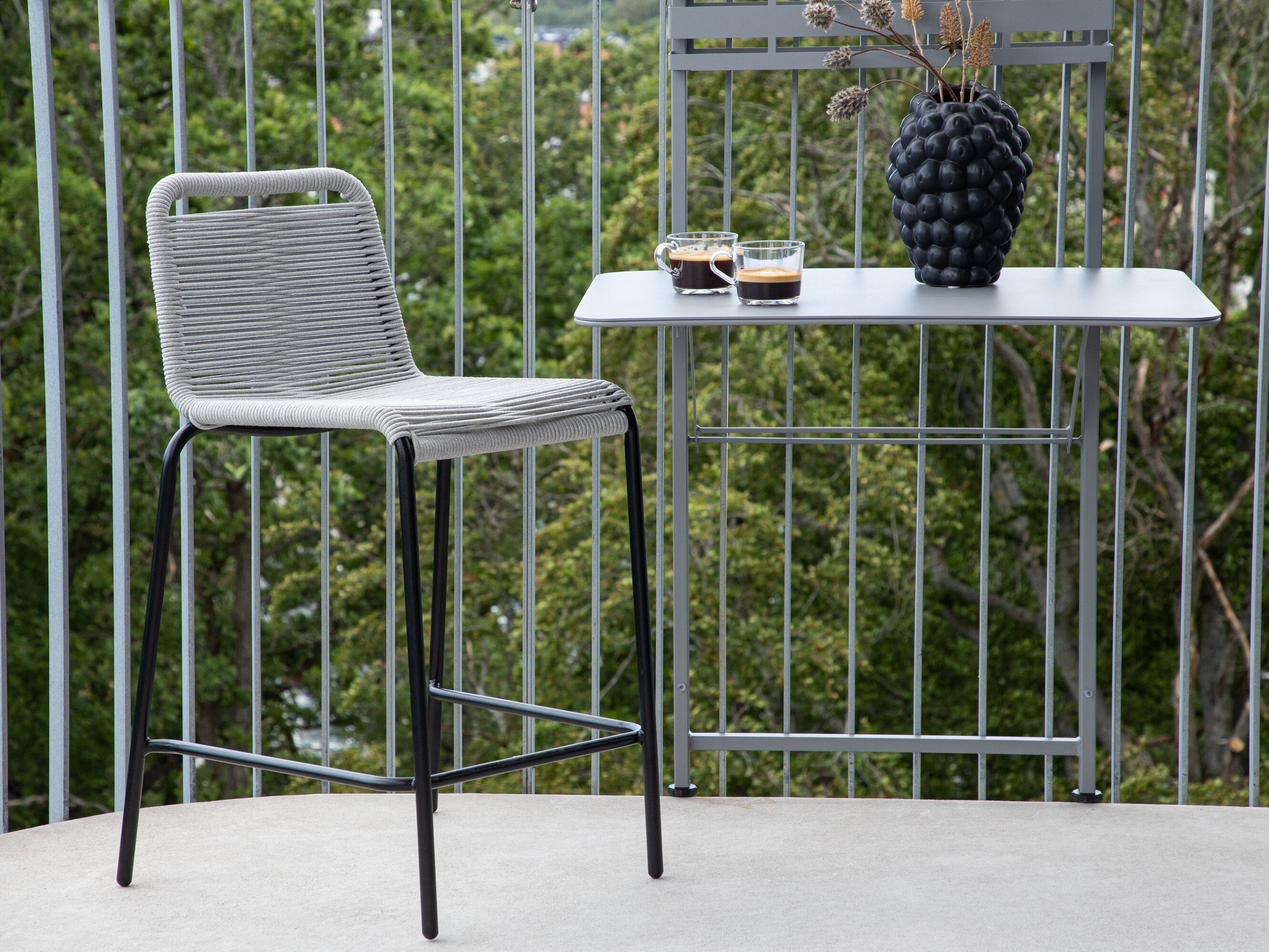 Garten-Barhocker Dallas 3398 (Hellgrau)