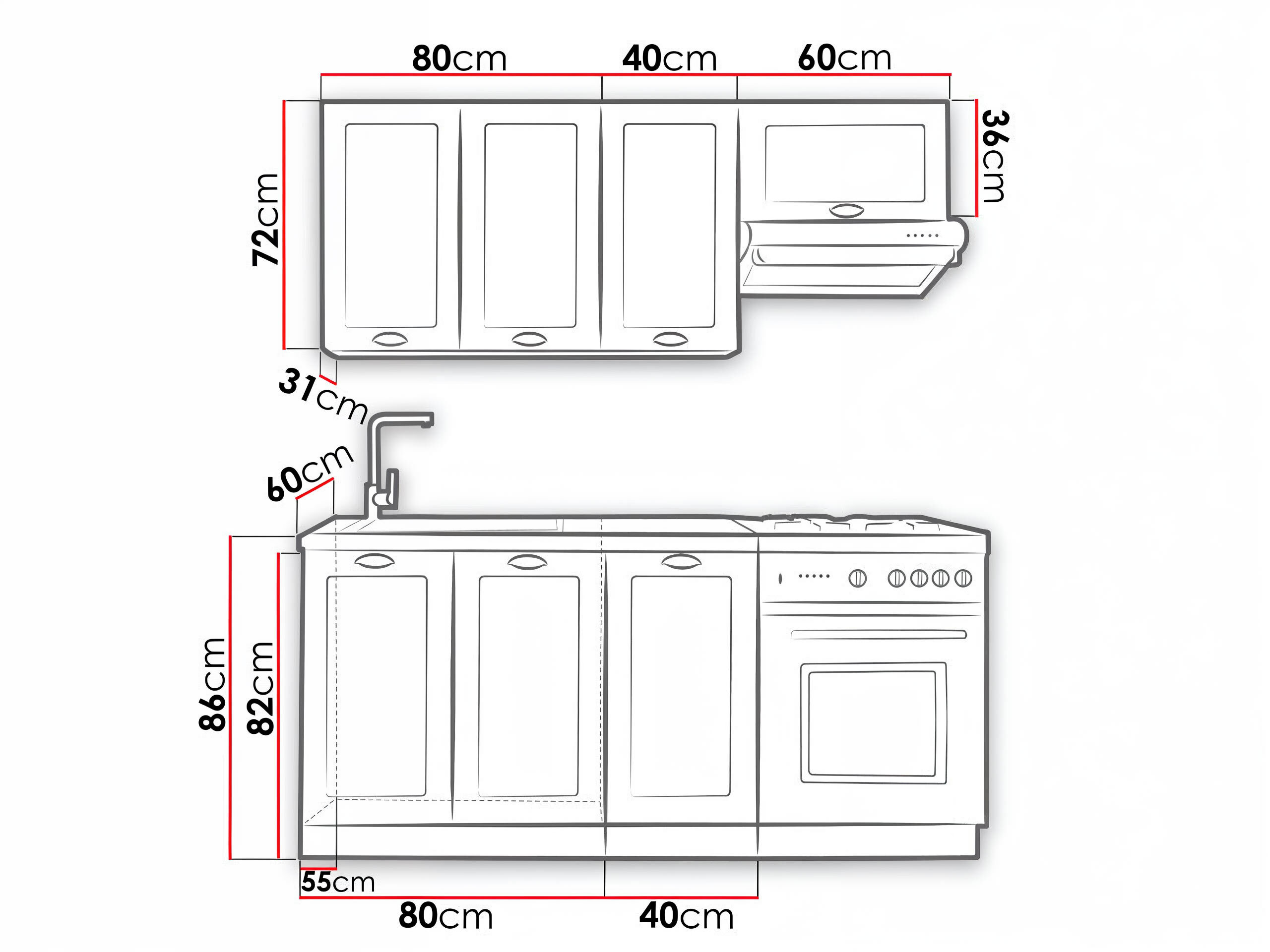 Küchenzeile Trenton 174