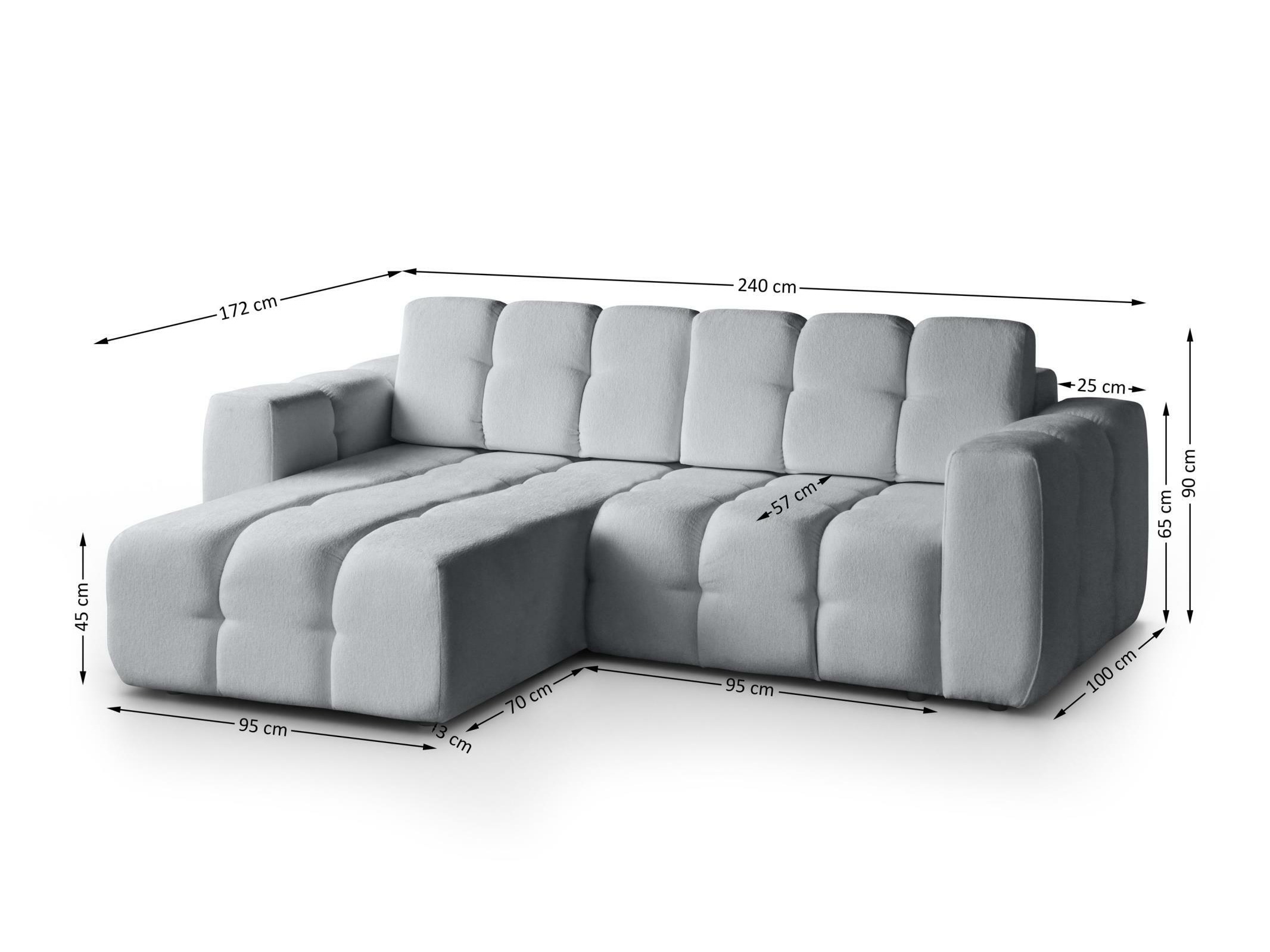 Ecksofa Margate 129 (Raven 06)