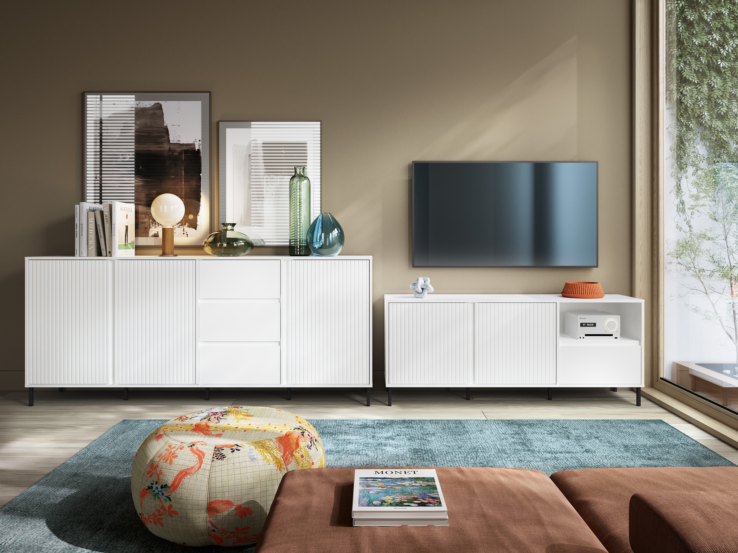 Wohnzimmer-Sets Ruvrevi 107 (Weiss)