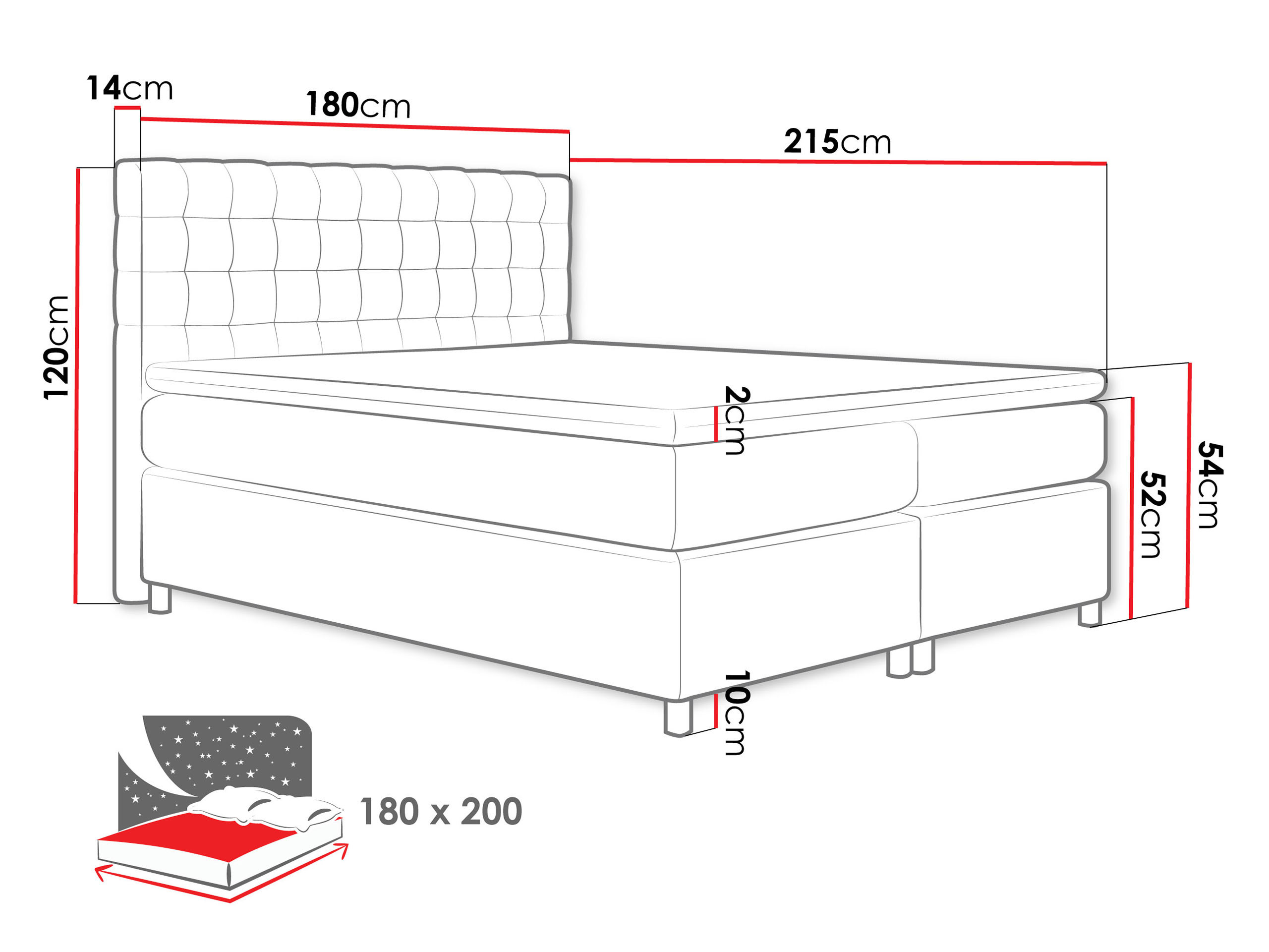 Boxspringbett Signum (Ikar 05)