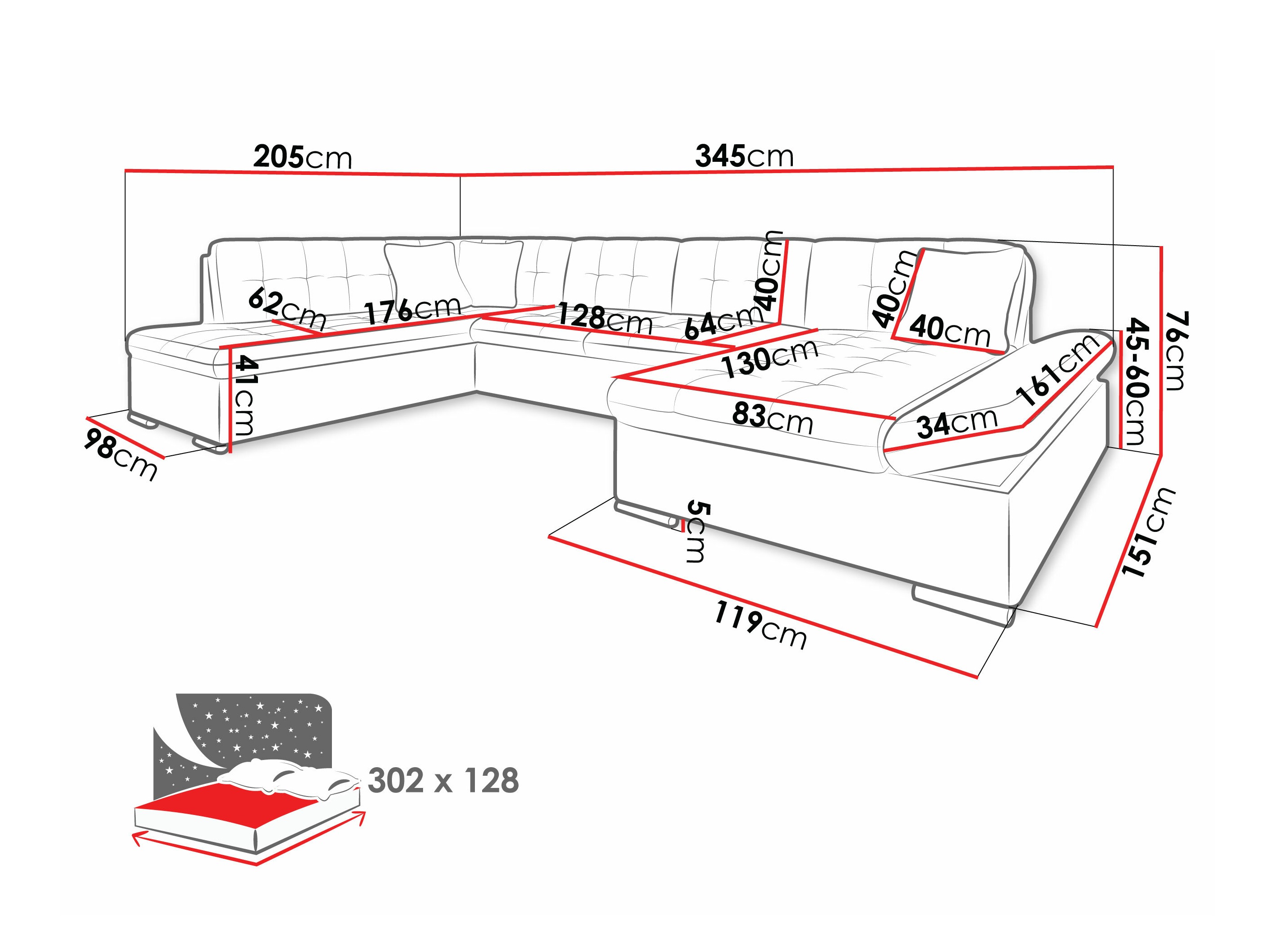 Ecksofa Comfivo 149 (Lux 06 + Lux 05)