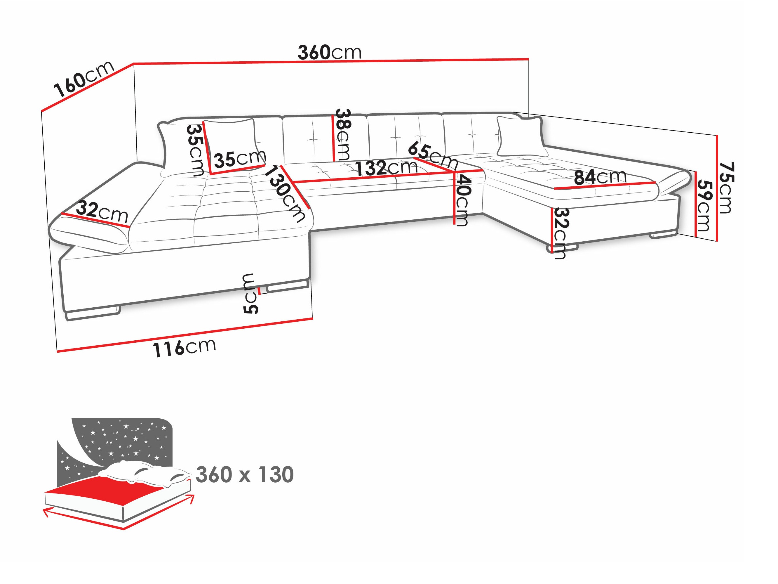 Ecksofa Comfivo Ficus II (Miu 2058 + Miu 2059)