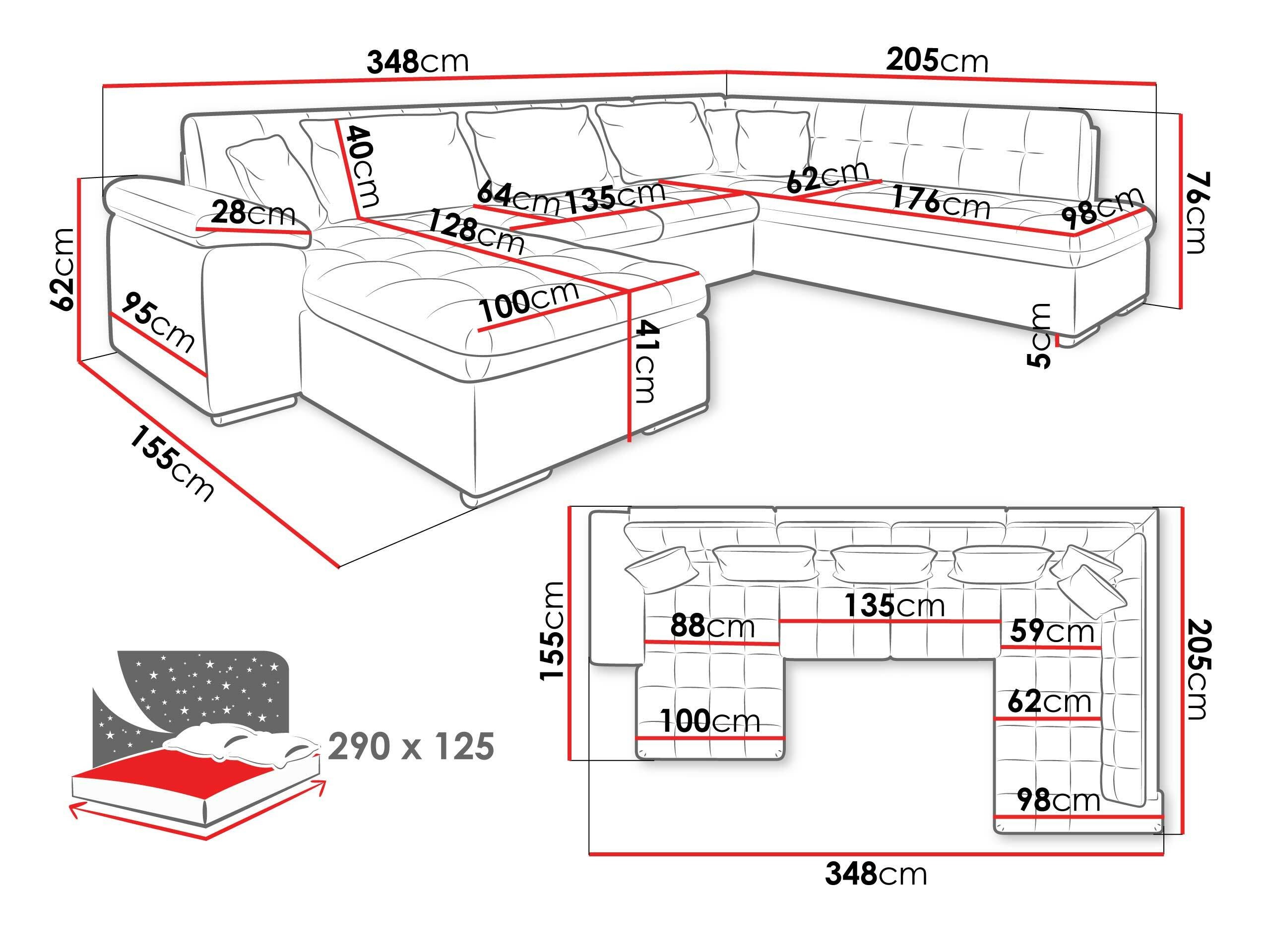 Ecksofa Comfivo Gemma IV (Lux 06 + Lux 06 + Lux 05)