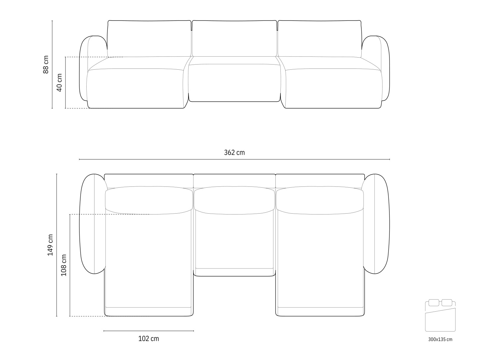 Ecksofa Franklin 208 (Eden 2)