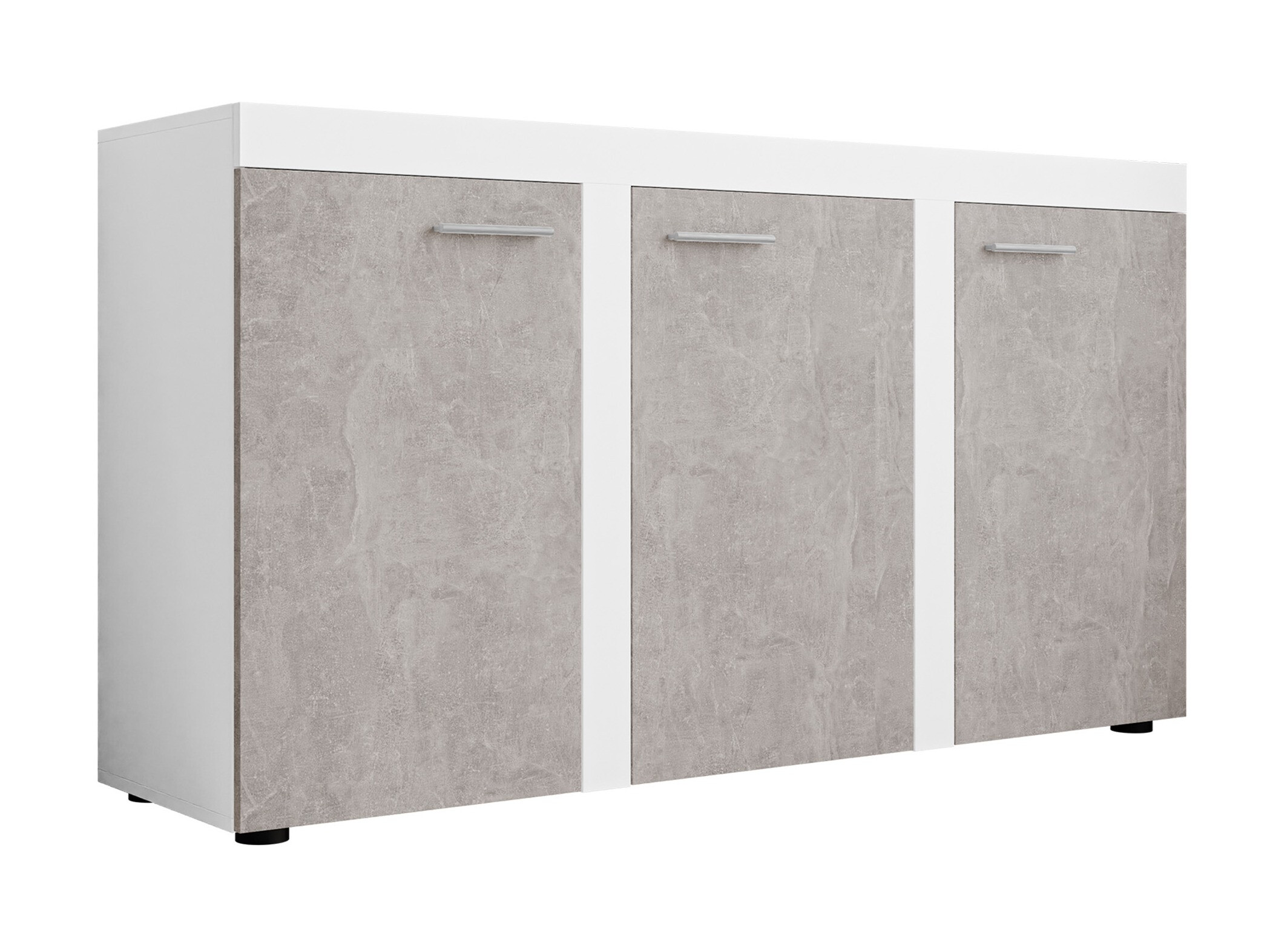 Sideboard Univio I (Weiss + Beton)