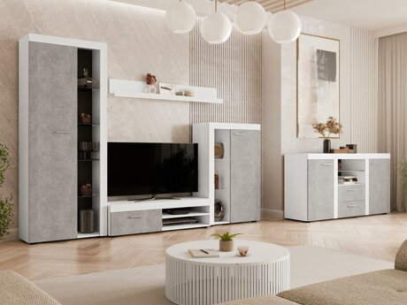 Wohnzimmer-Sets Tucson 106 (Weiss + Beton)