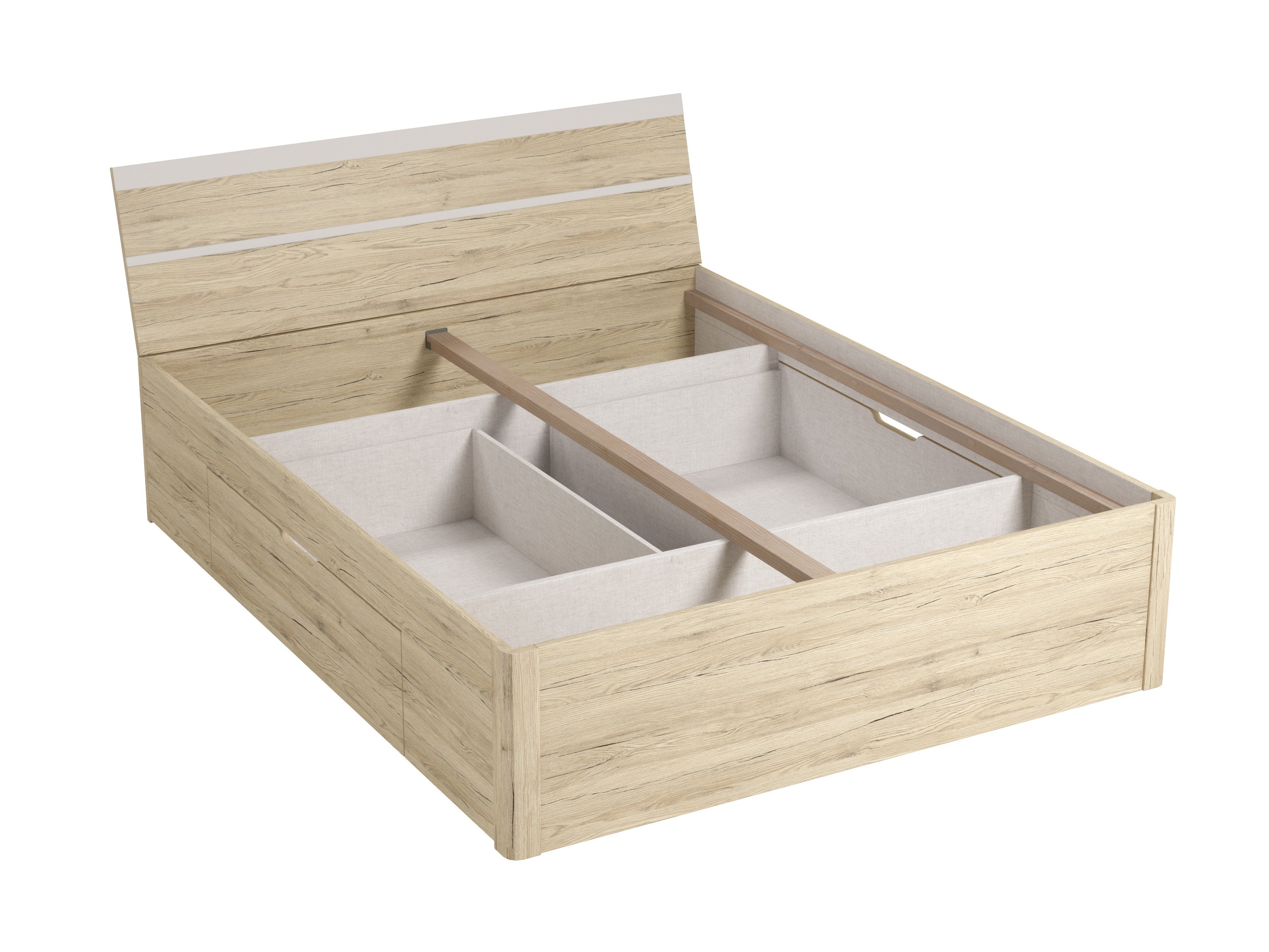 Bett Melvele 112 (San Remo Eichenholzoptik + Weiss)