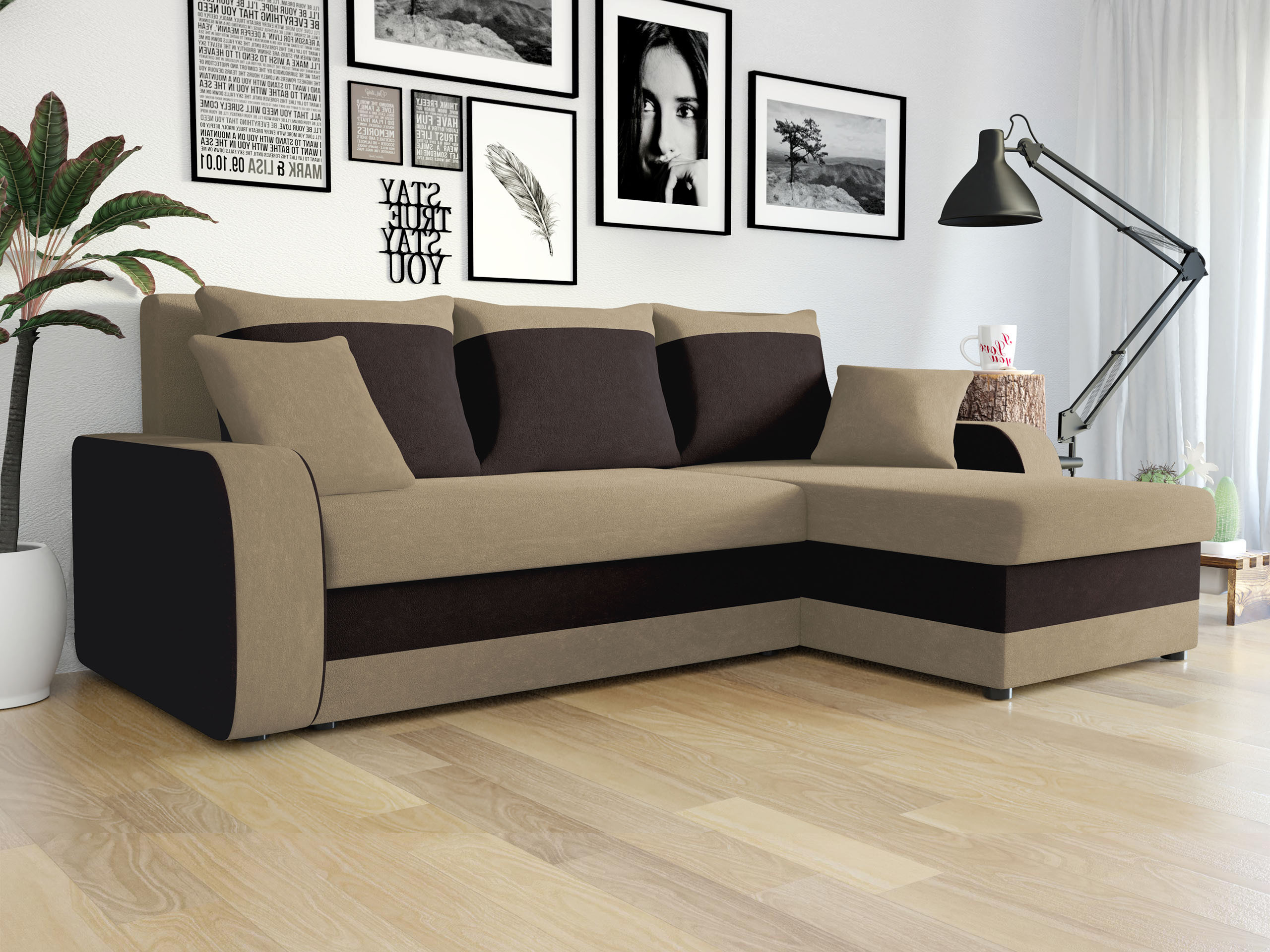 Ecksofa Comfivo Melissa I (Alova 07 + Alova 68)