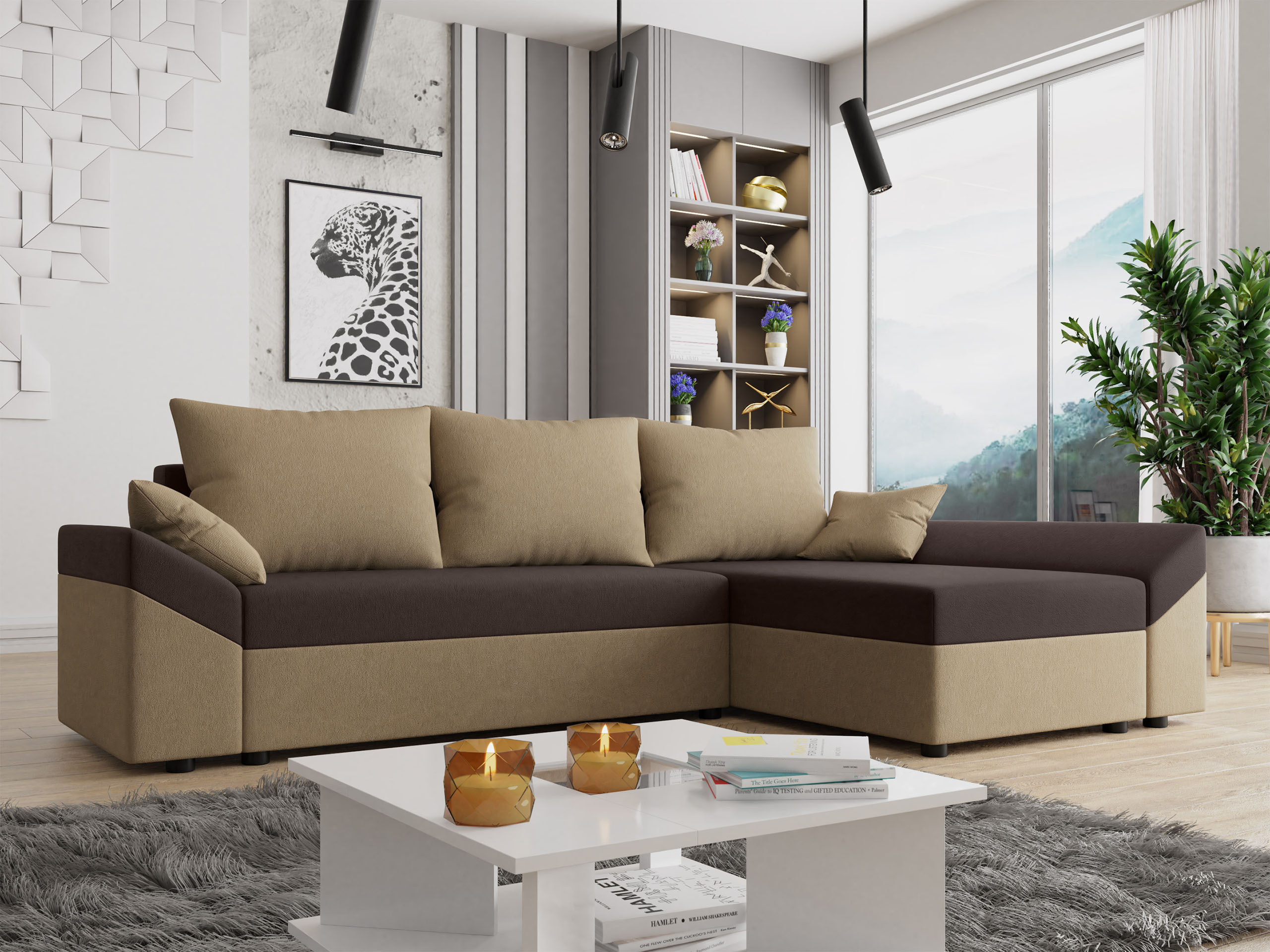 Ecksofa Memphis 104 (Alova 07 + Alova 68)