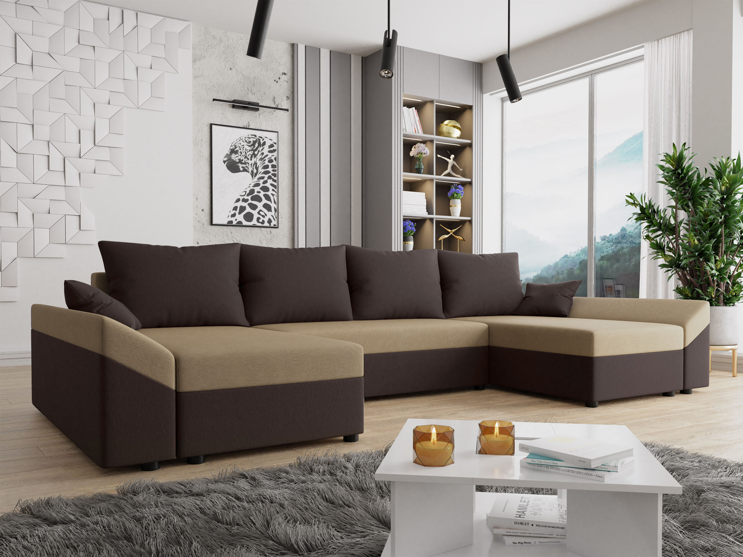 Ecksofa Memphis 105 (Alova 68 + Alova 07)