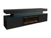 TV-Möbel Monfero 104 (Schwarz + Schwarz glänzend)