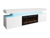 TV-Möbel Monfero 104 (Weiss + Weiss glänzend)