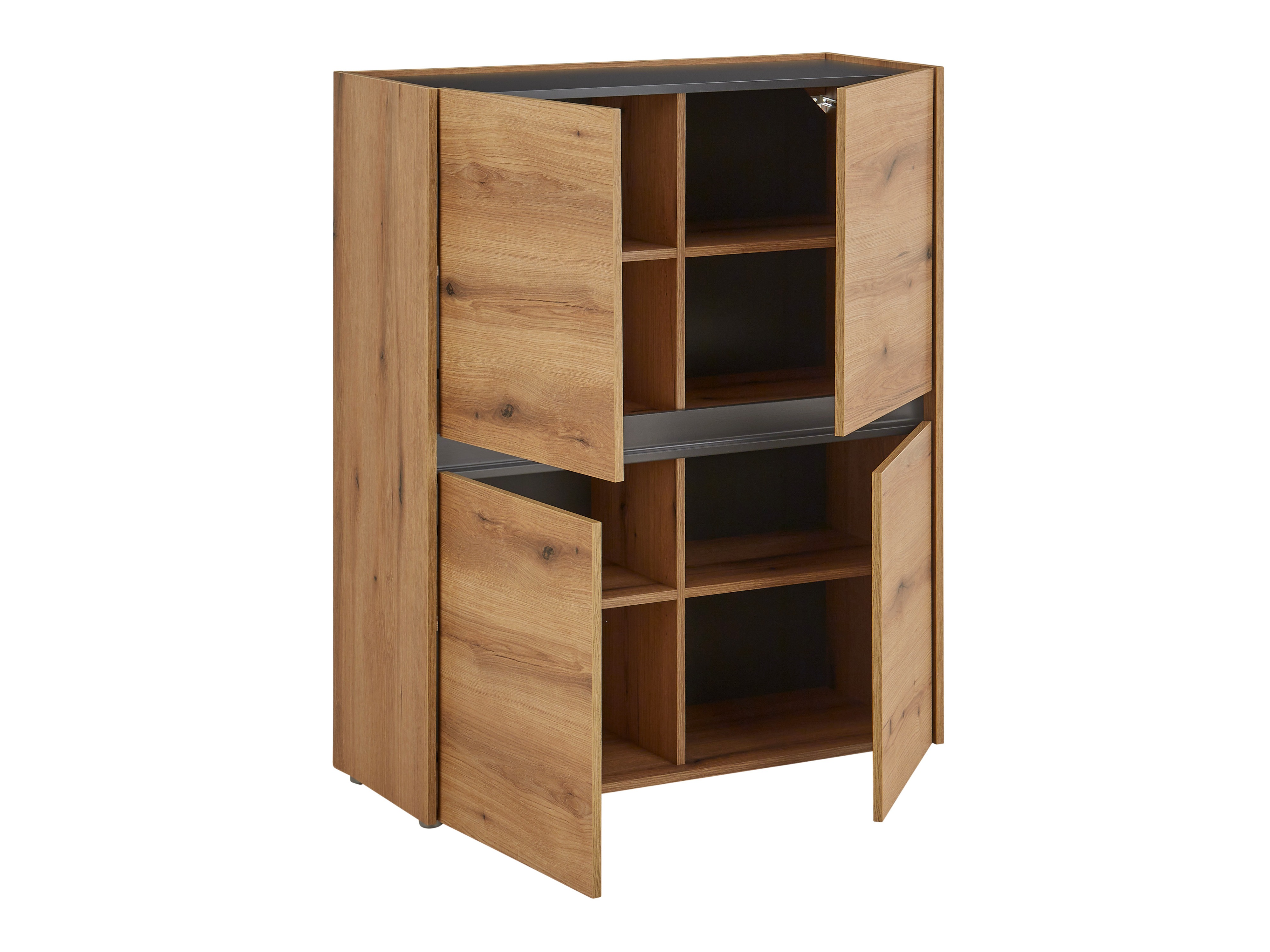 Wohnzimmer-Set Elbsori 131 (Eiche + Anthrazit)