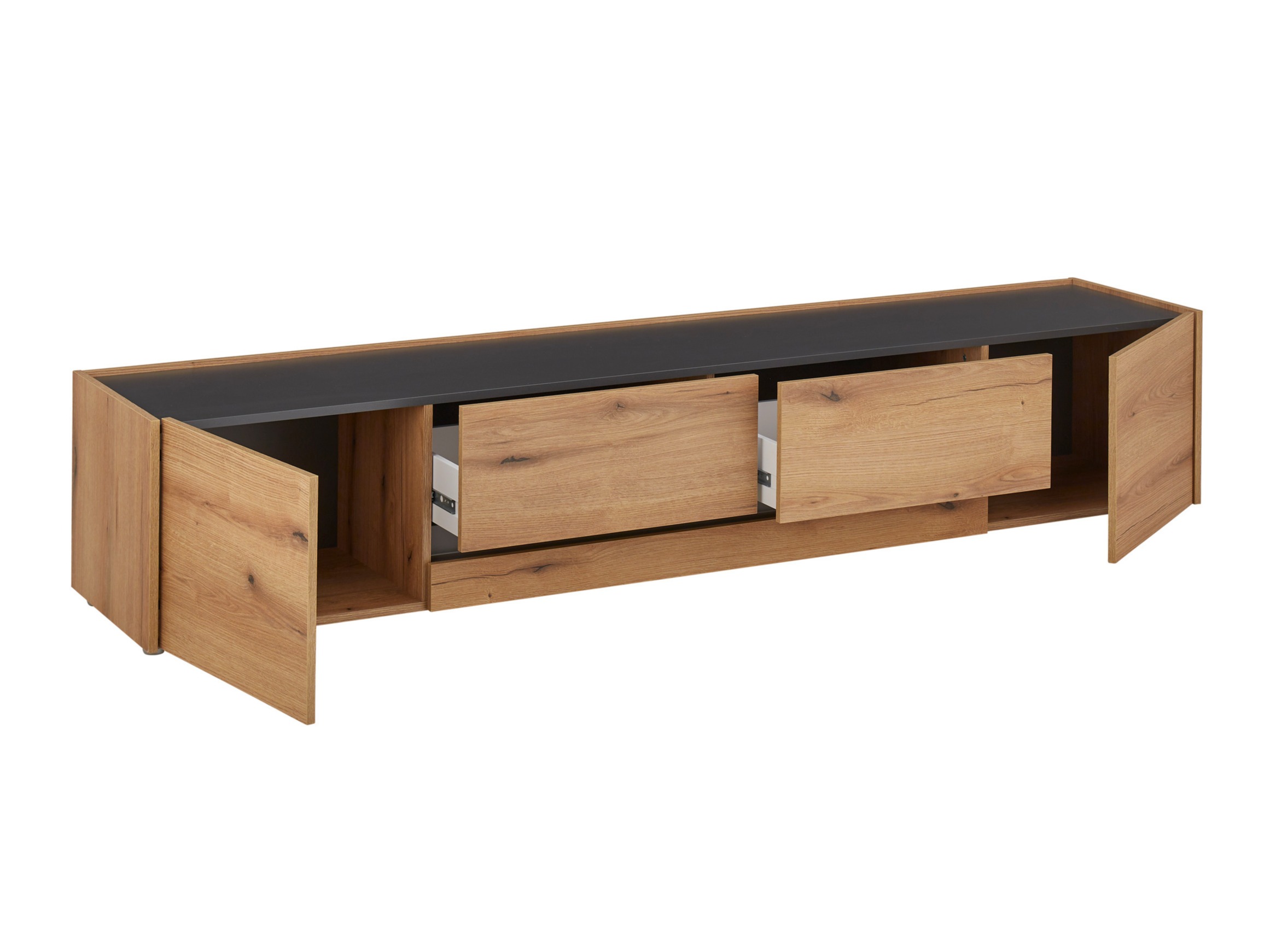 Wohnzimmer-Sets Elbsori 124 (Eichenholzoptik + Anthrazit)