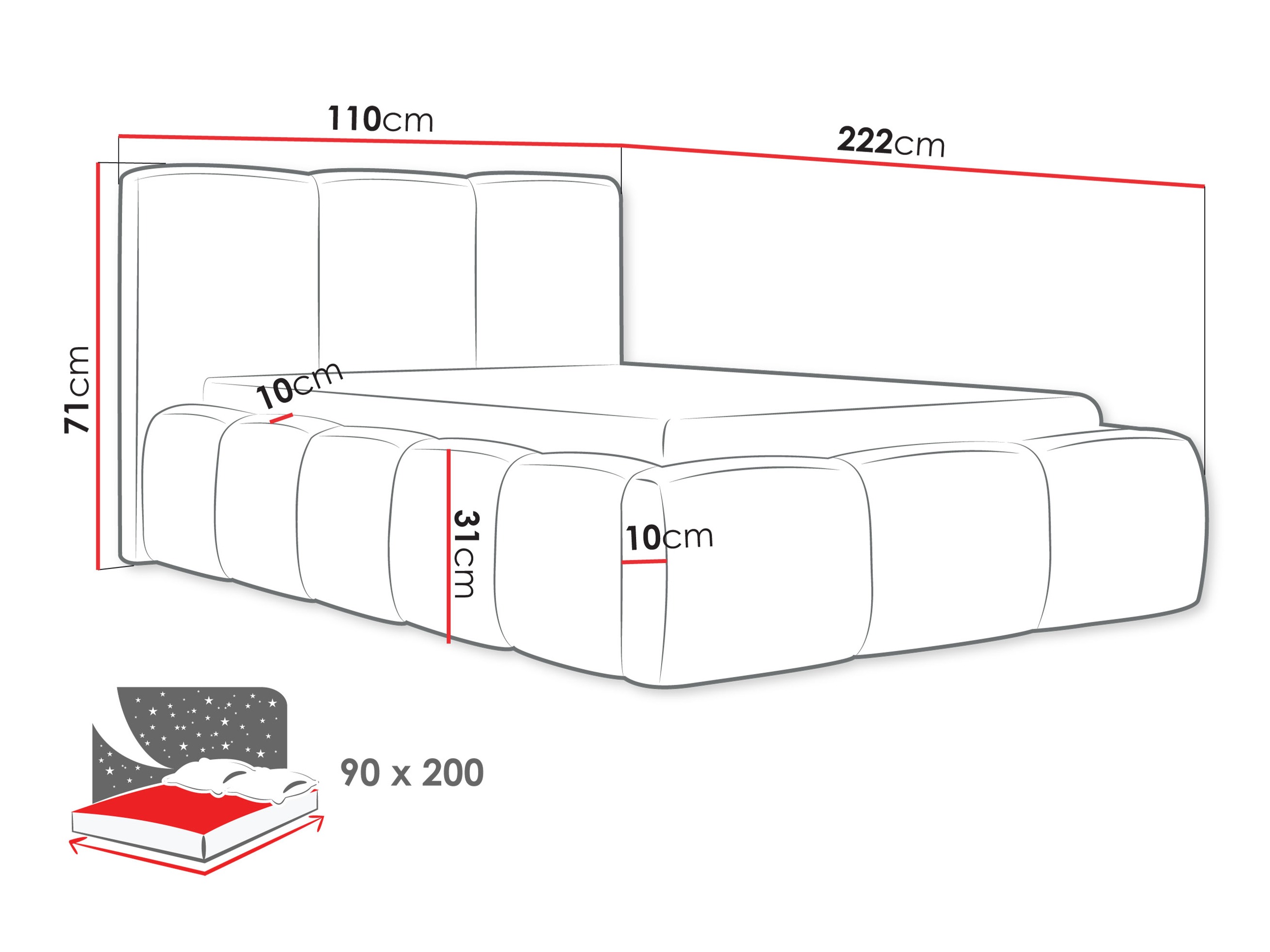 Bett TrendyNest Vulpora II (Abriamo 11)