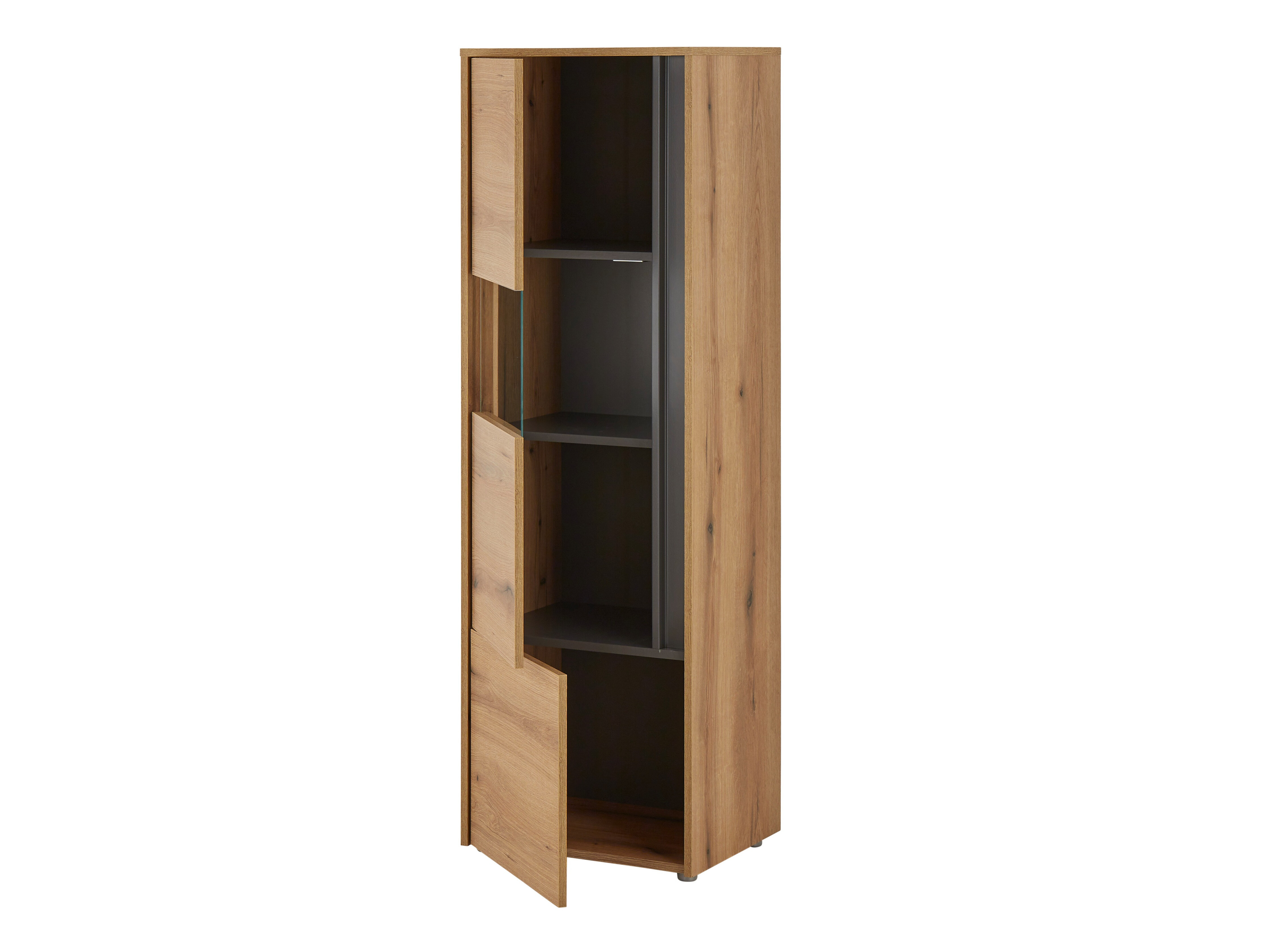 Wohnzimmer-Set Elbsori 122 (Eiche + Anthrazit)