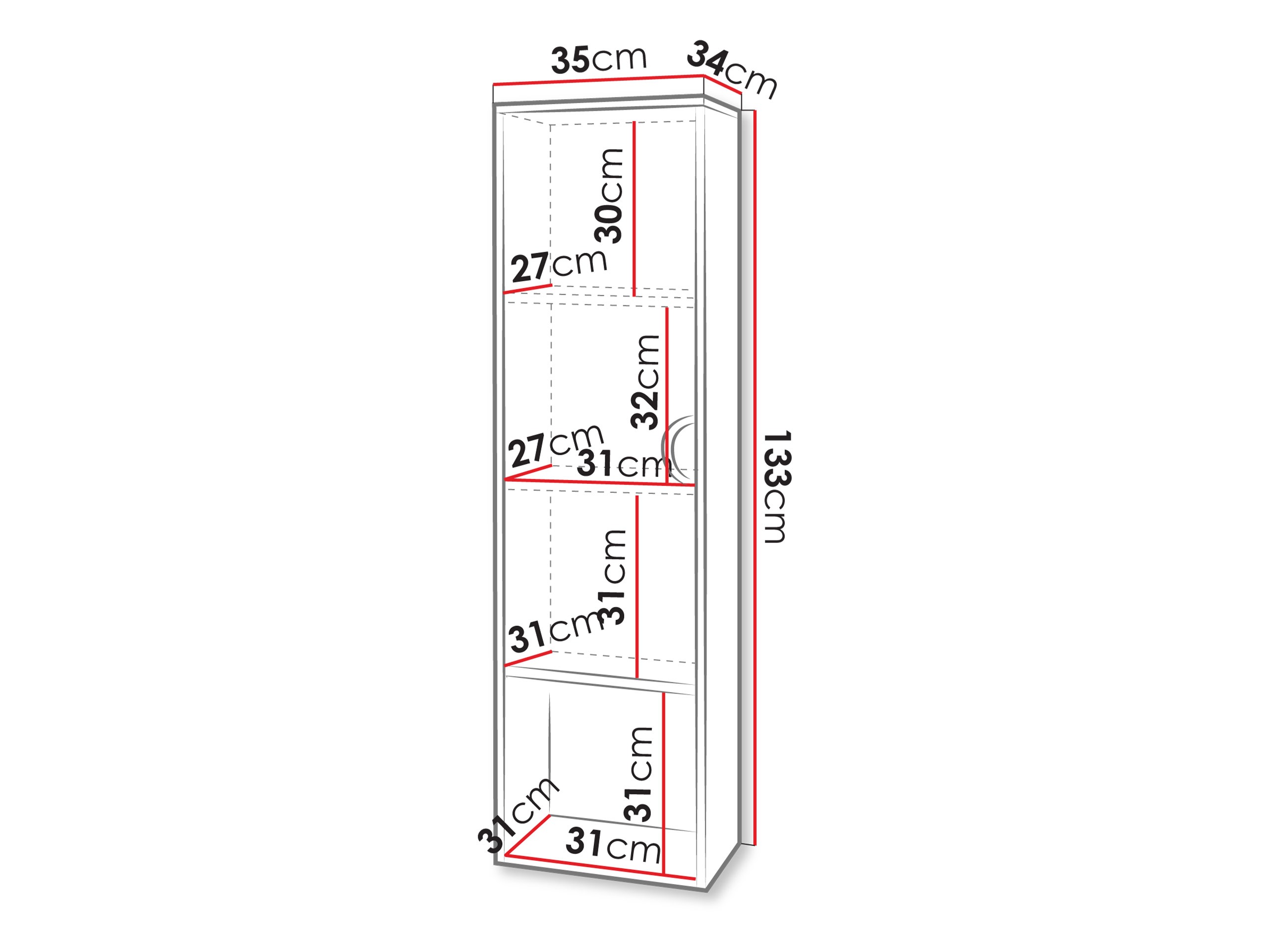 Wandhängeschrank für Badezimmer Providence 194 (Kaschmir)