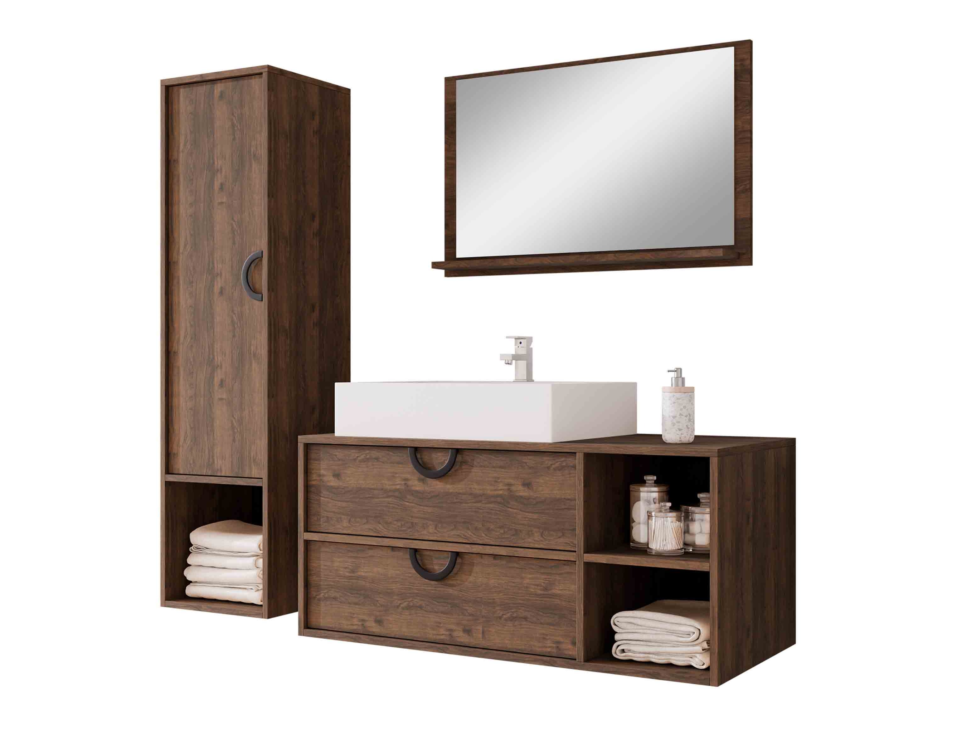 Badezimmer-Set Sodalis (Walnussholzoptik)