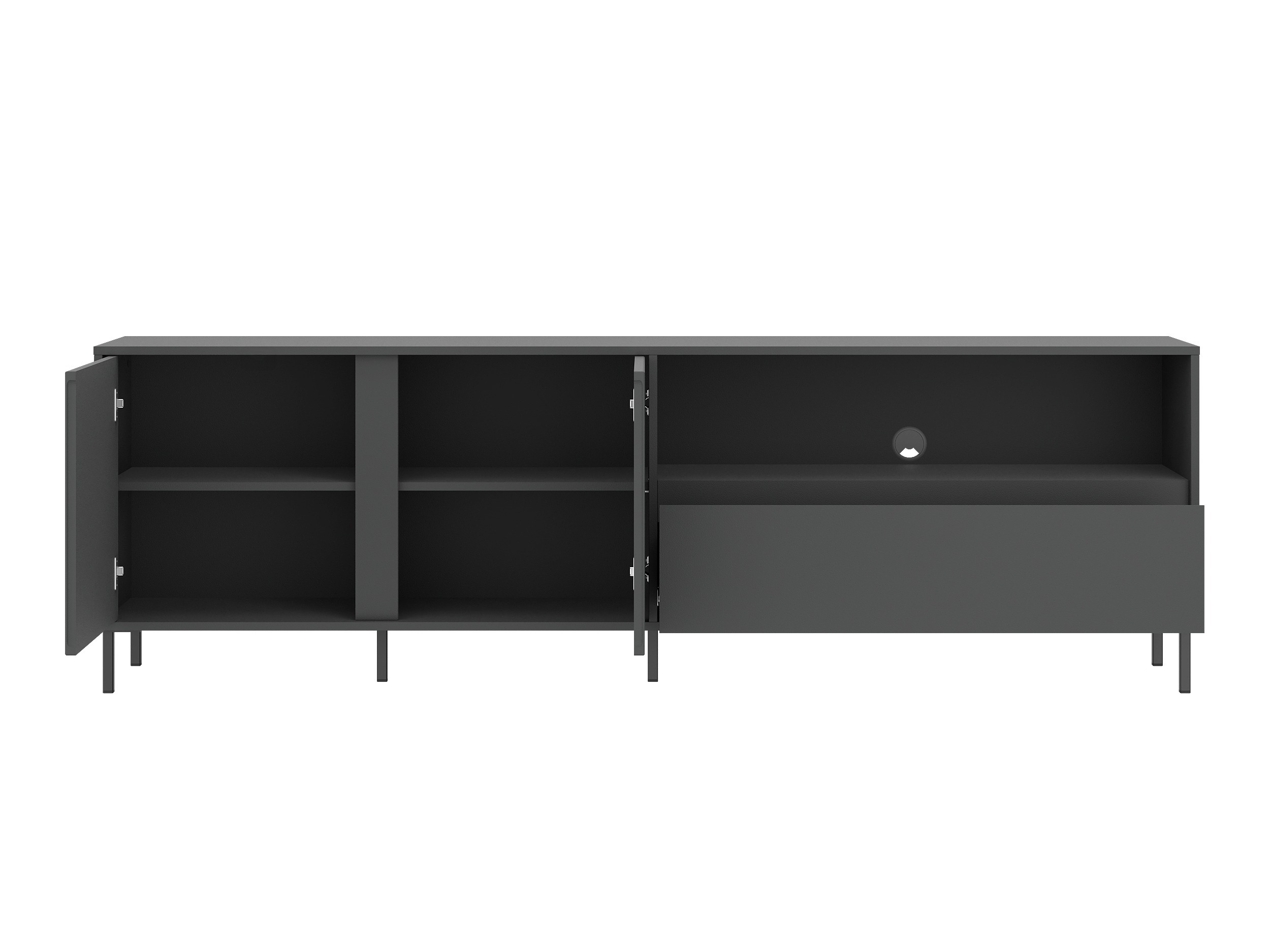 Wohnzimmer-Set Ruvrevi 105 (Anthrazit)