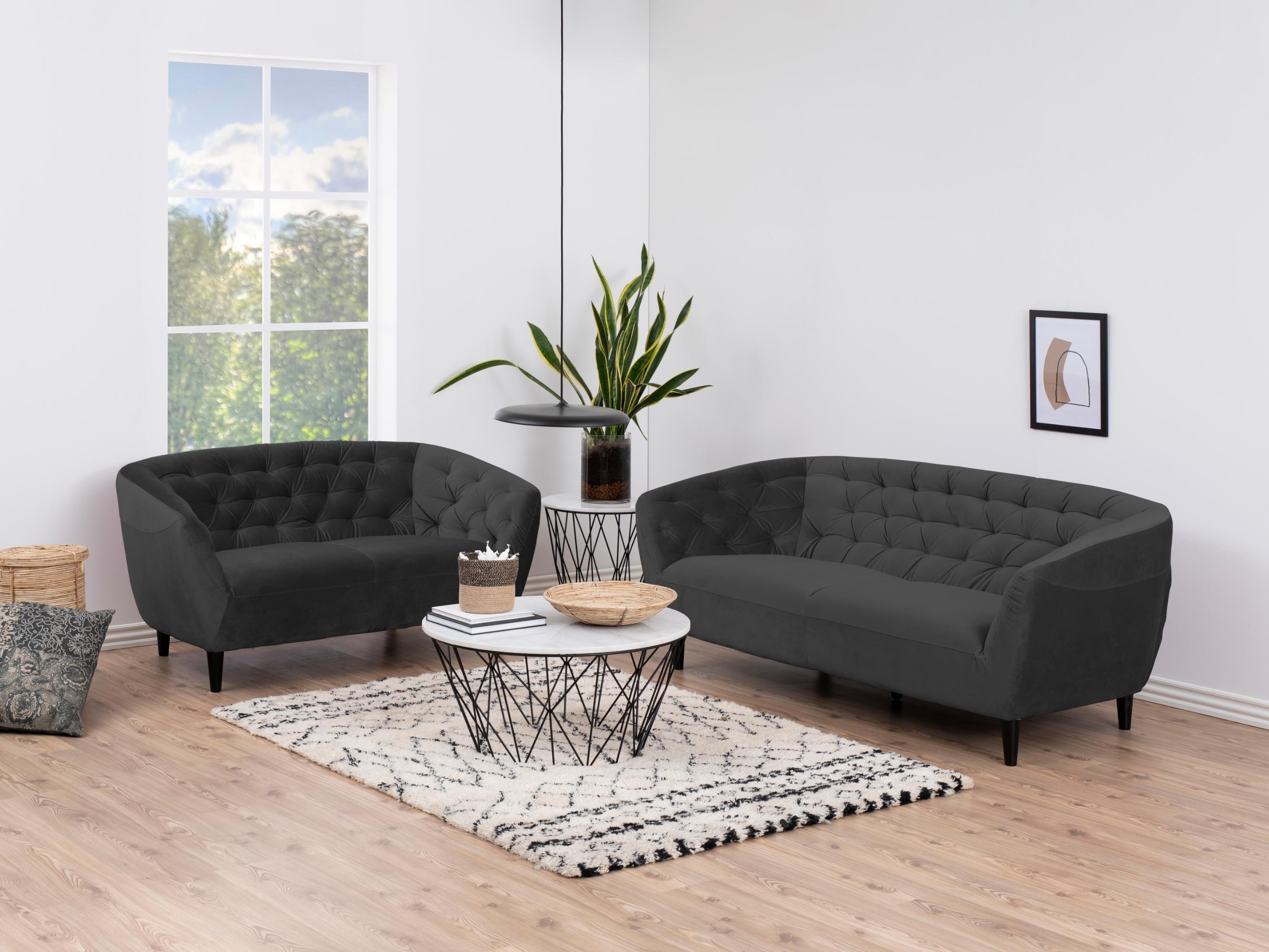 Chesterfield-Sofa Norsica 232 (Dunkelgrau)