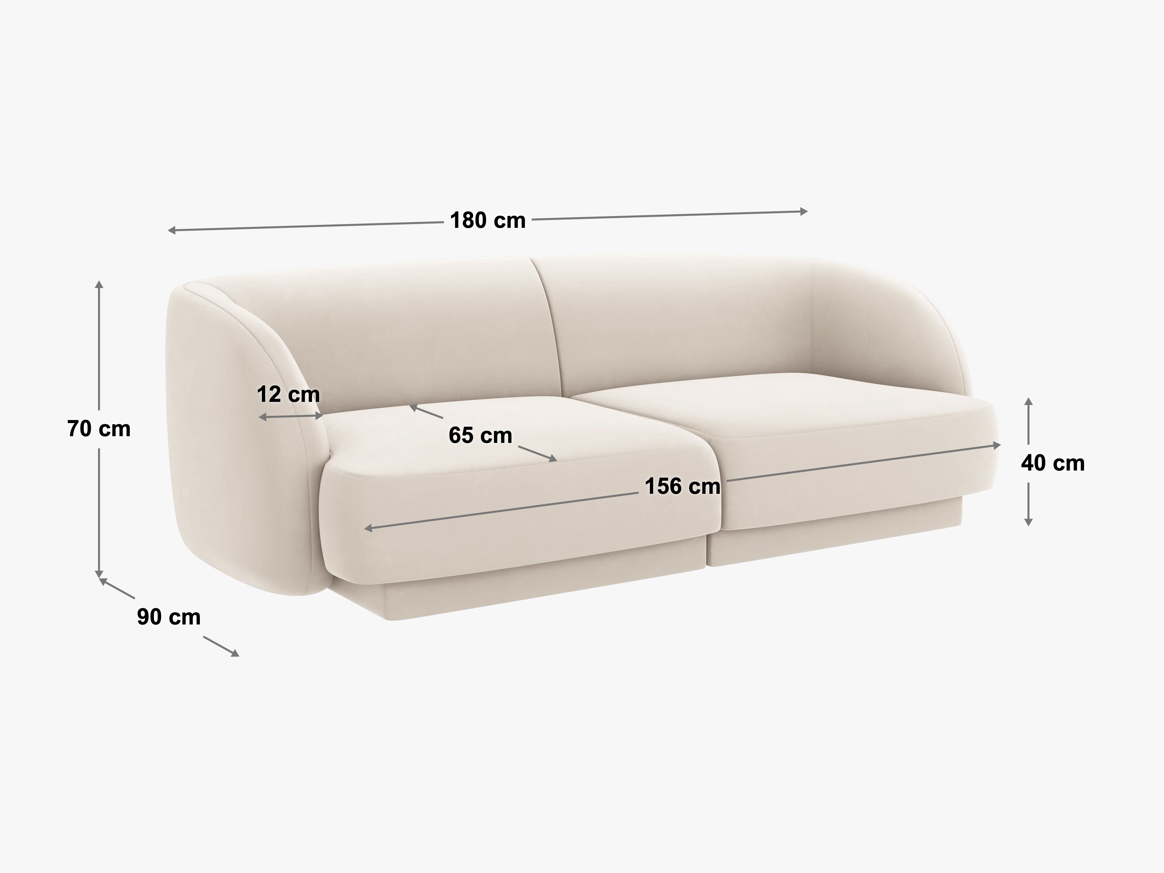 Modulares Sofa Tivlomi 100 (Bluvel 14)