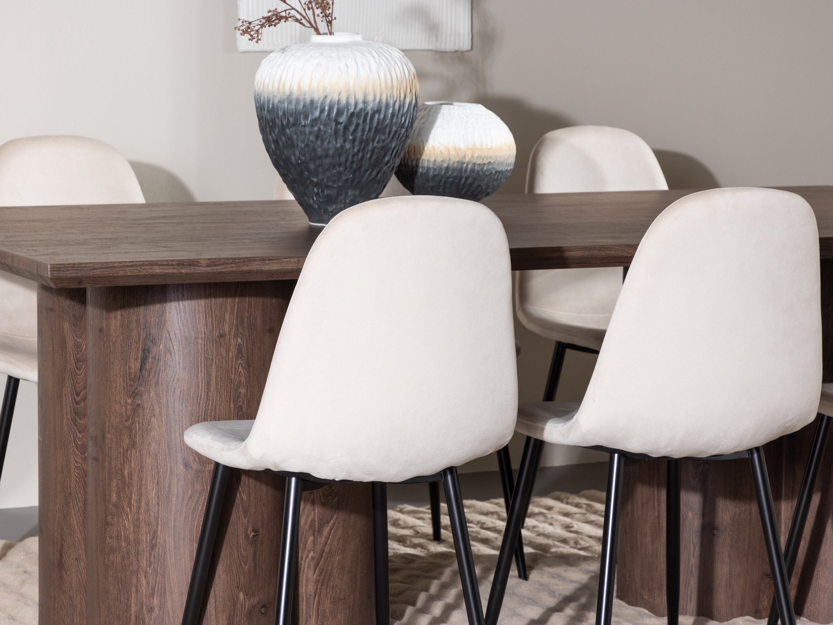 Essgruppe Dallas 4959 (Beige + Schwarz)
