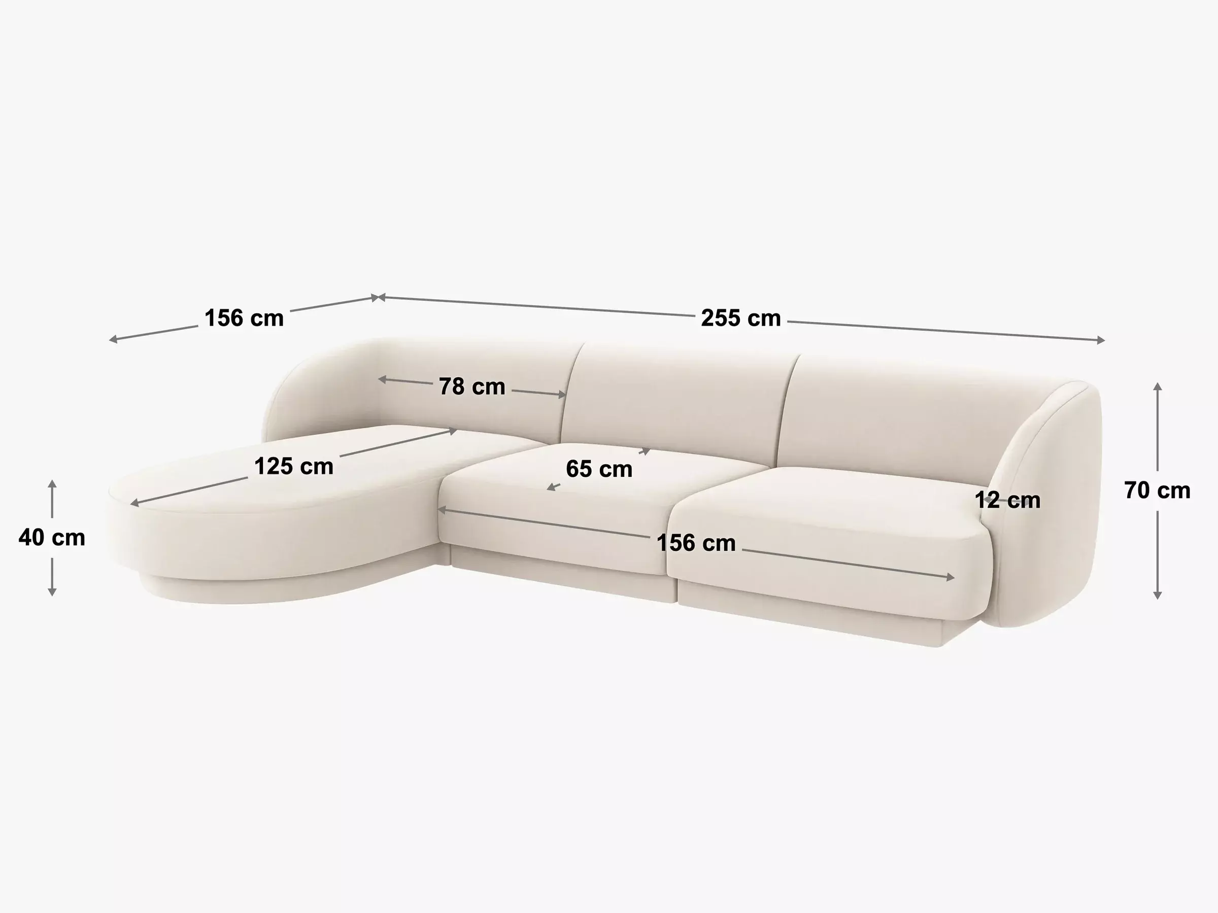 Modulares Ecksofa Tivlomi 102 (Bluvel 86)