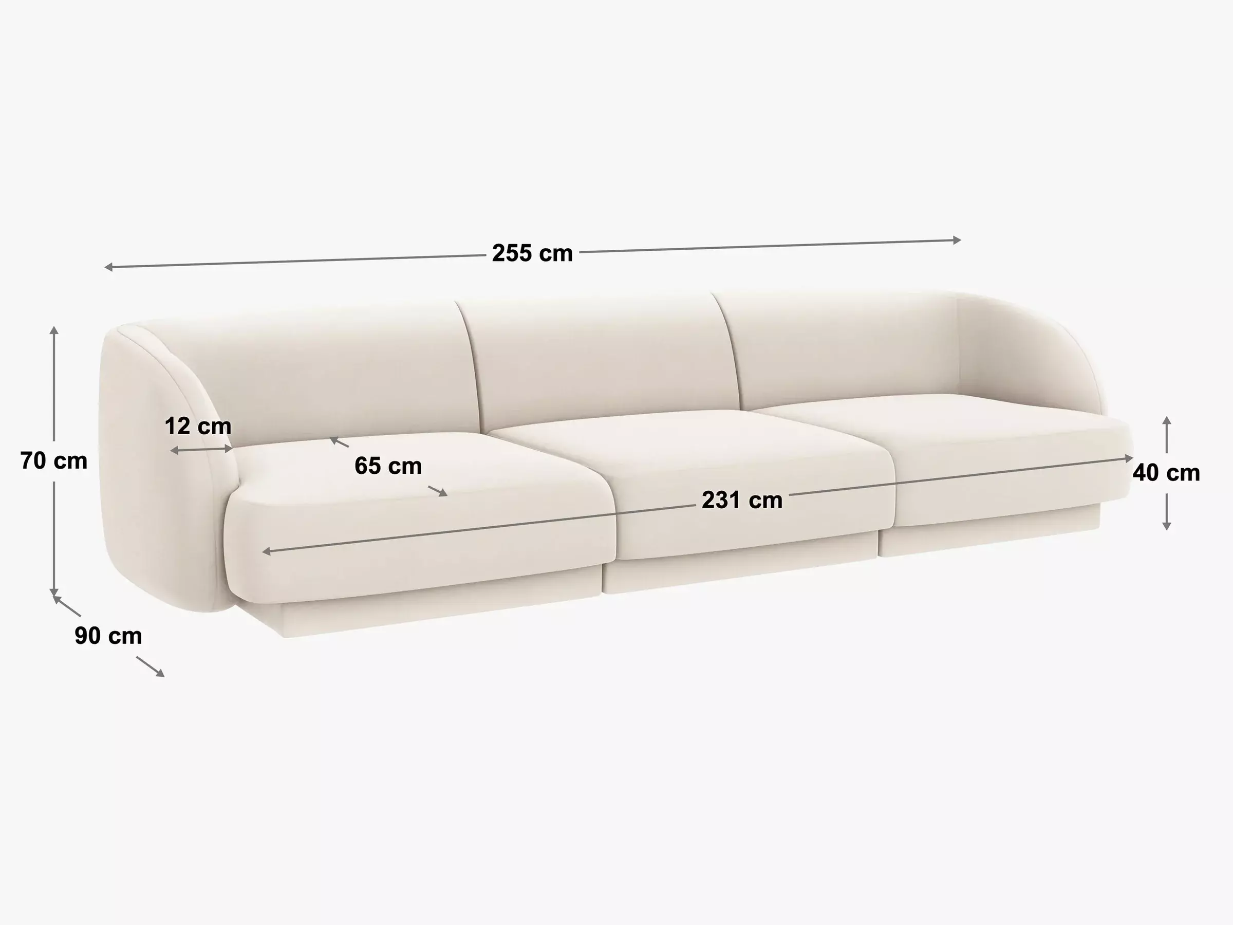 Modulares Sofa Tivlomi 104 (Bluvel 86)