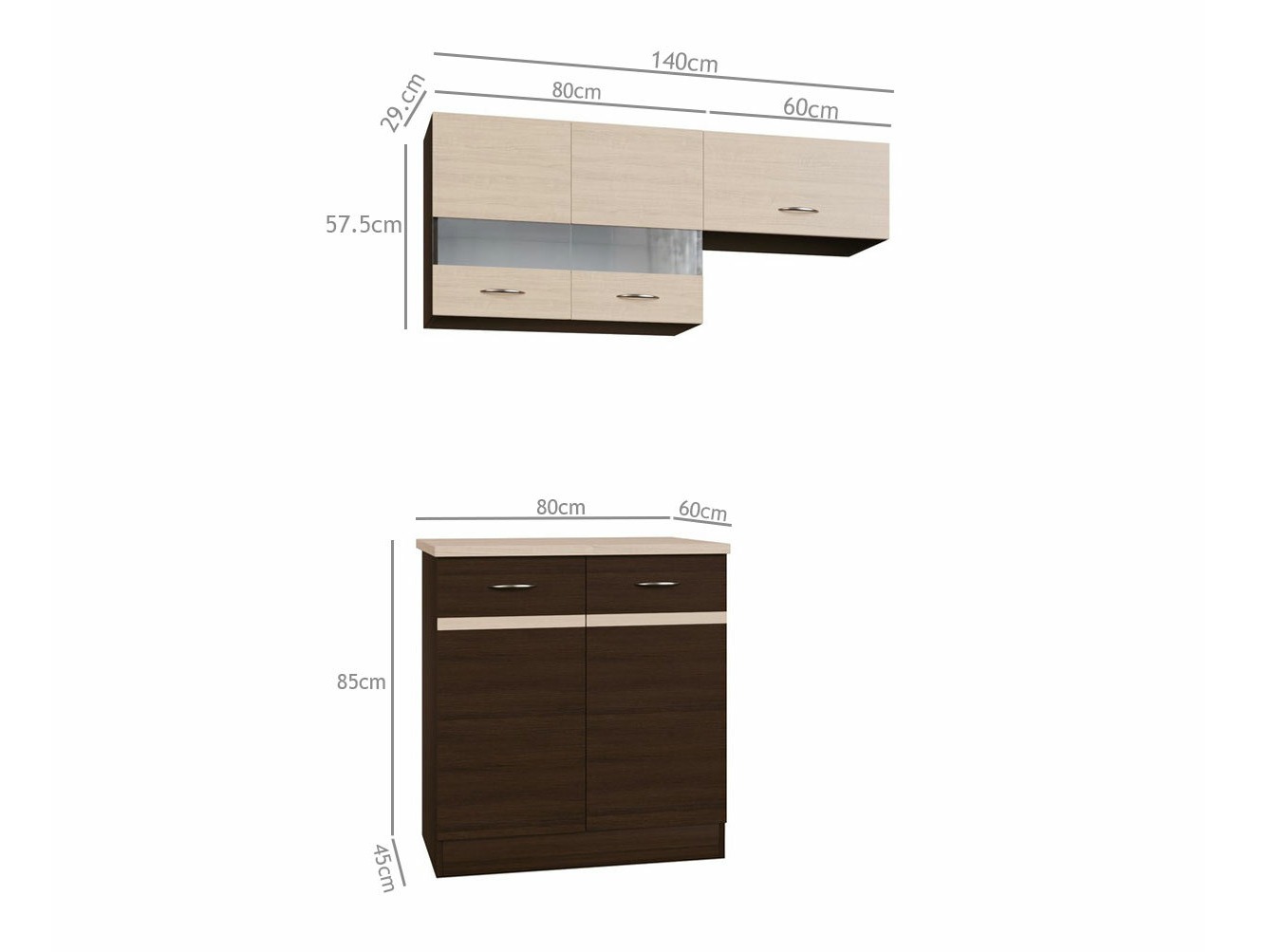 Modulares Küchenset Eli Dark 116