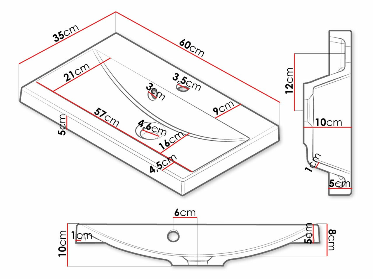 Badezimmer-Set Sarasota 122 (Graphit)