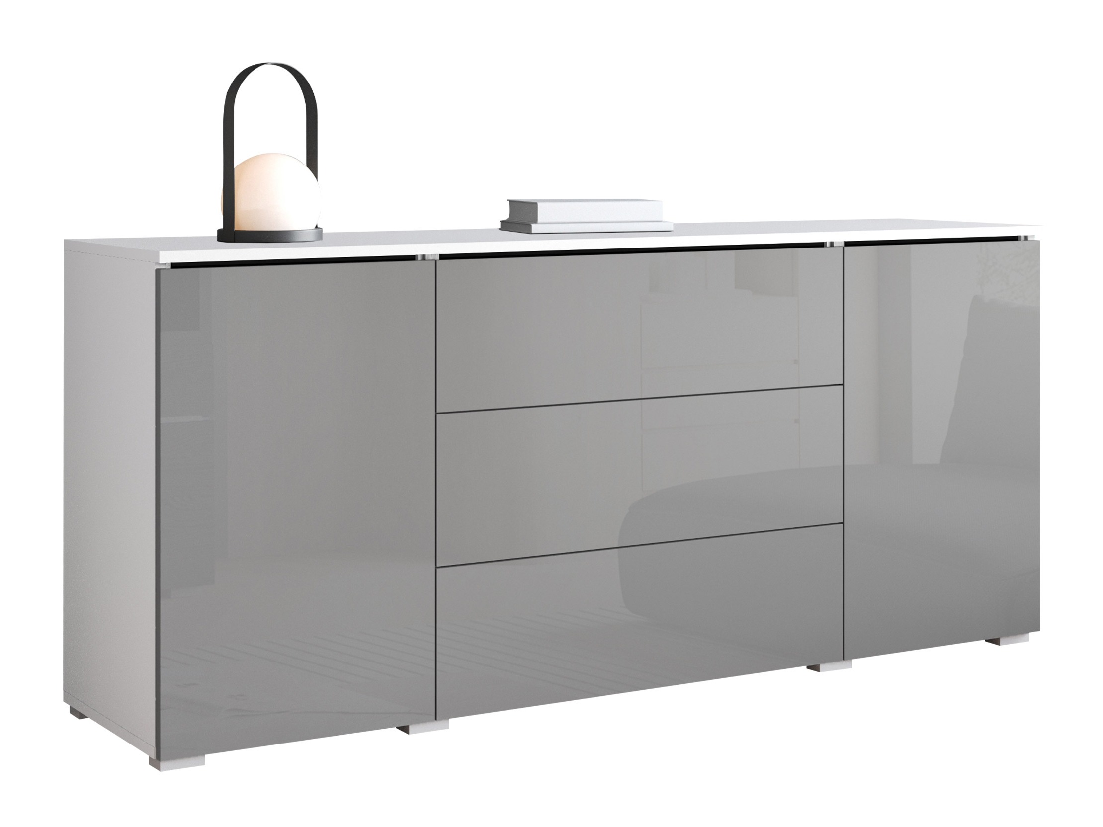 Kommoden Mirfivo 102 (Grau glänzend)