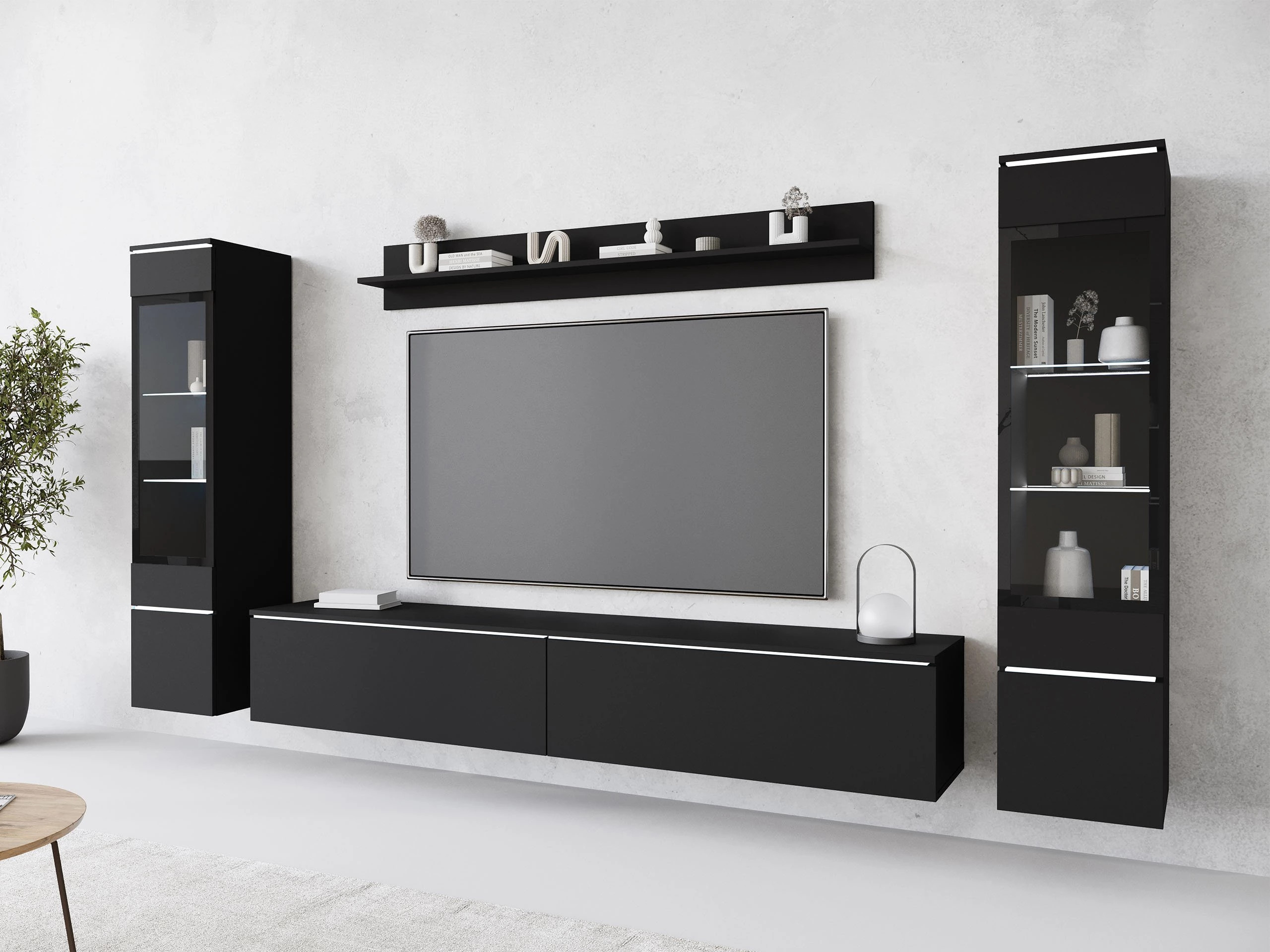 Wohnzimmer-Set Mirfivo 101 (Graphit)
