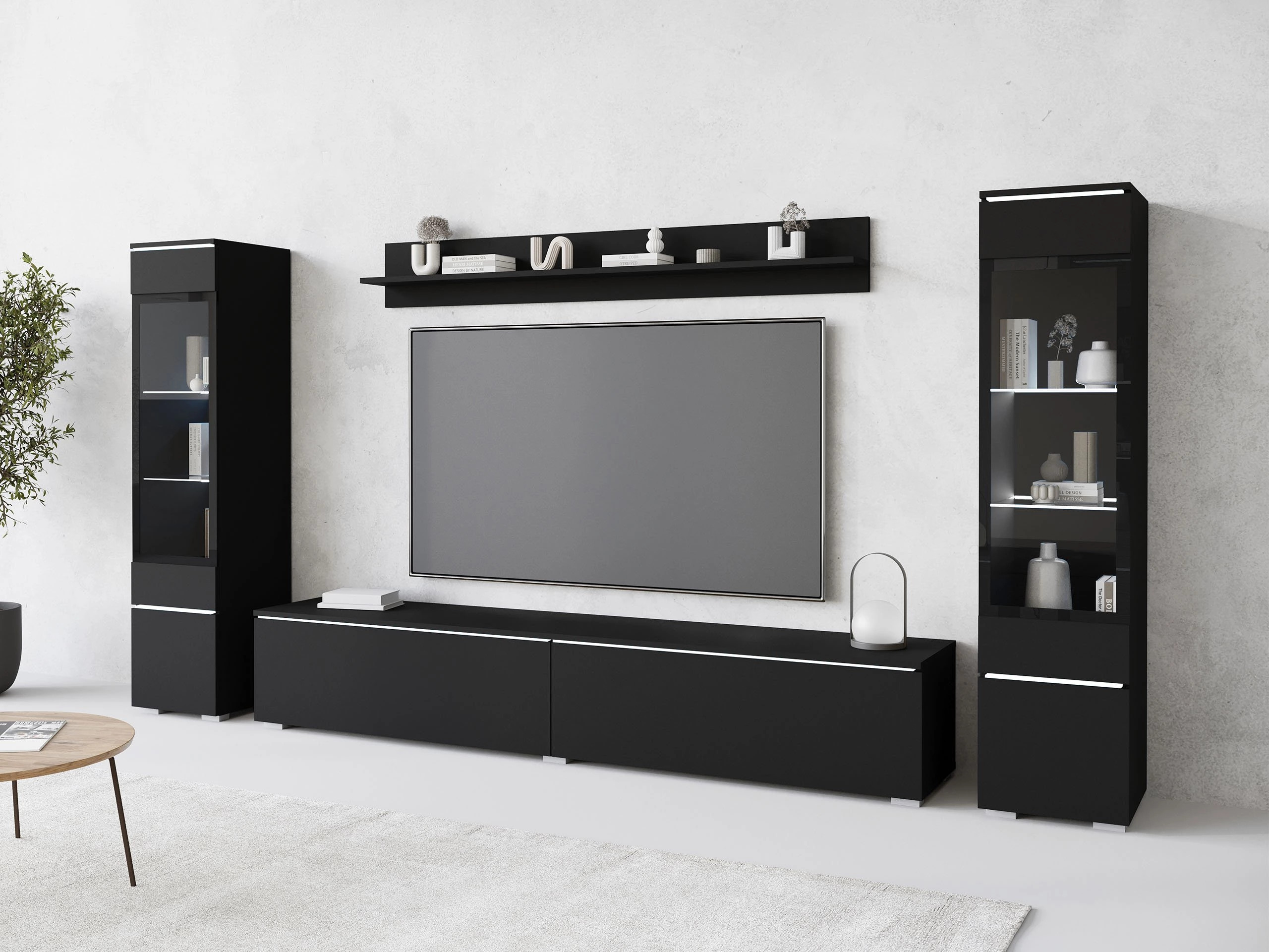 Wohnzimmer-Set Mirfivo 101 (Graphit)