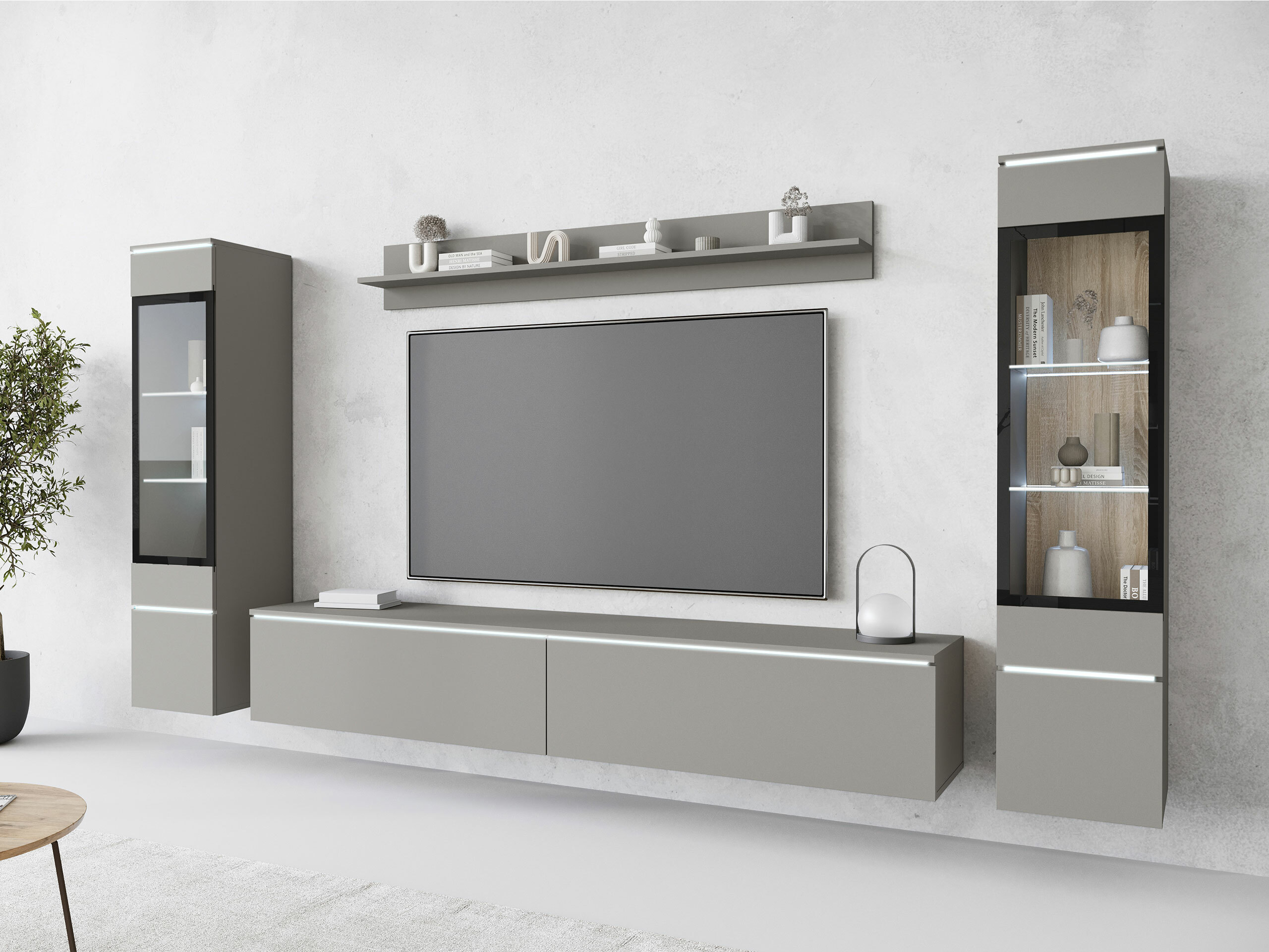 Wohnzimmer-Set Mirfivo 101 (Grau)