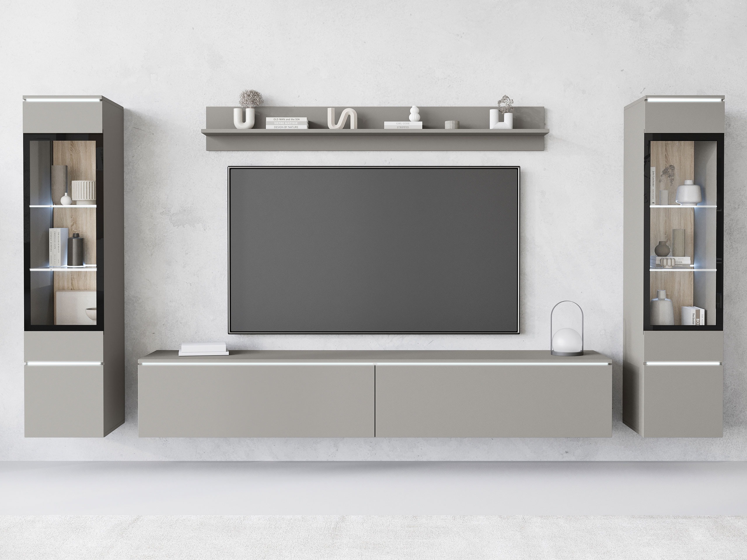 Wohnzimmer-Set Mirfivo 101 (Grau)